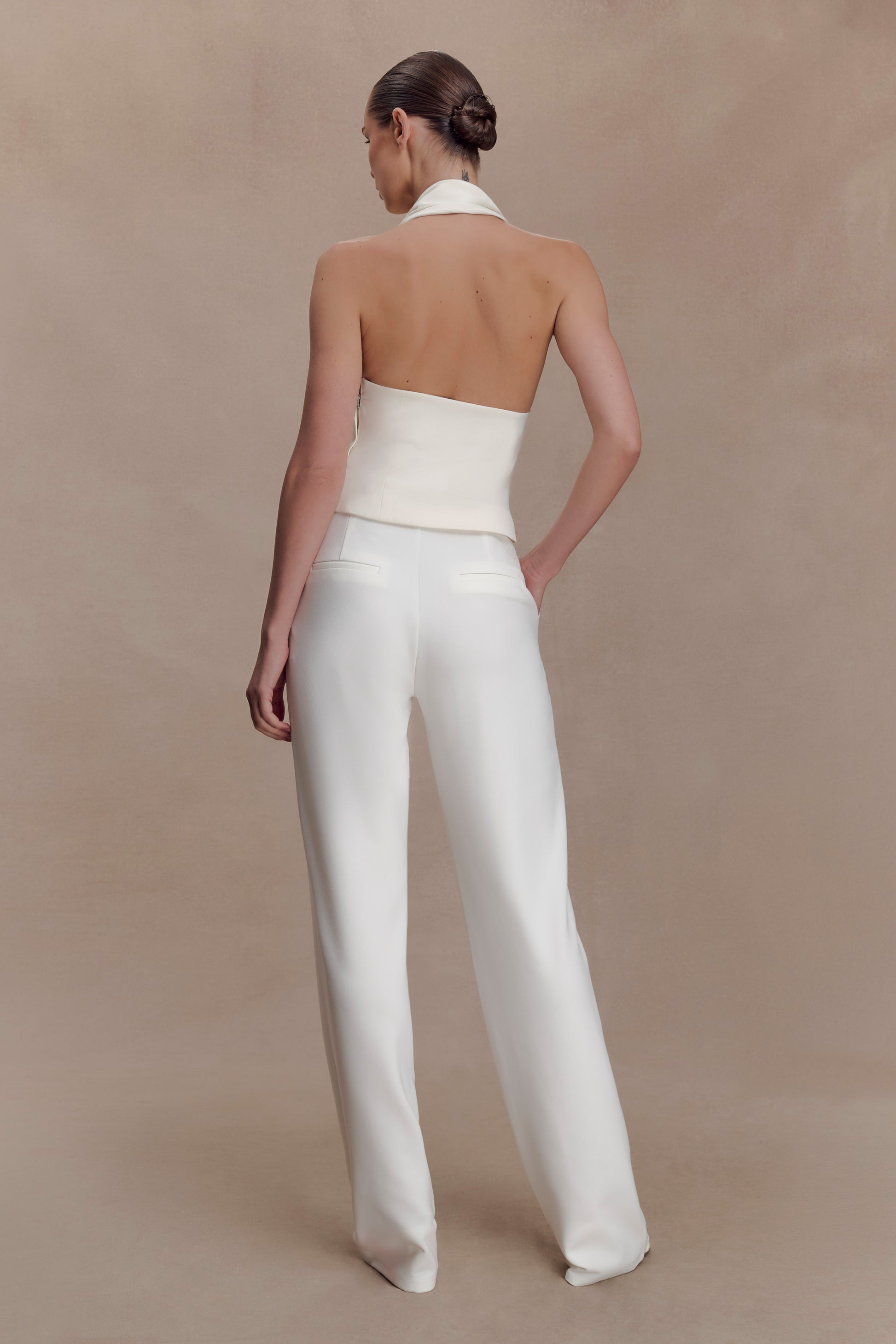 Marina Halter Top With Hardware - Ivory #5