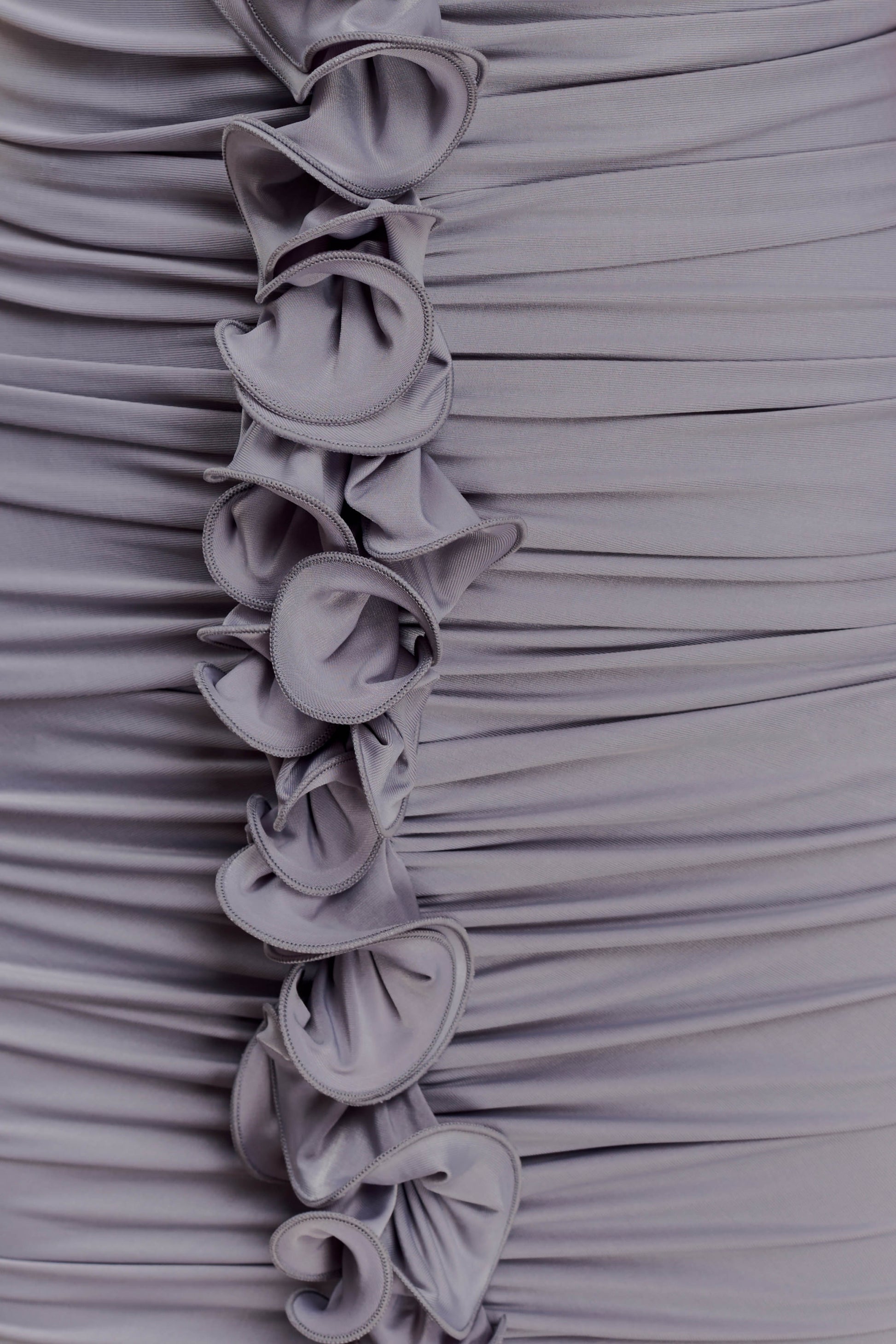 Alessandra Slinky Ruffle Maxi Dress - Grey #6