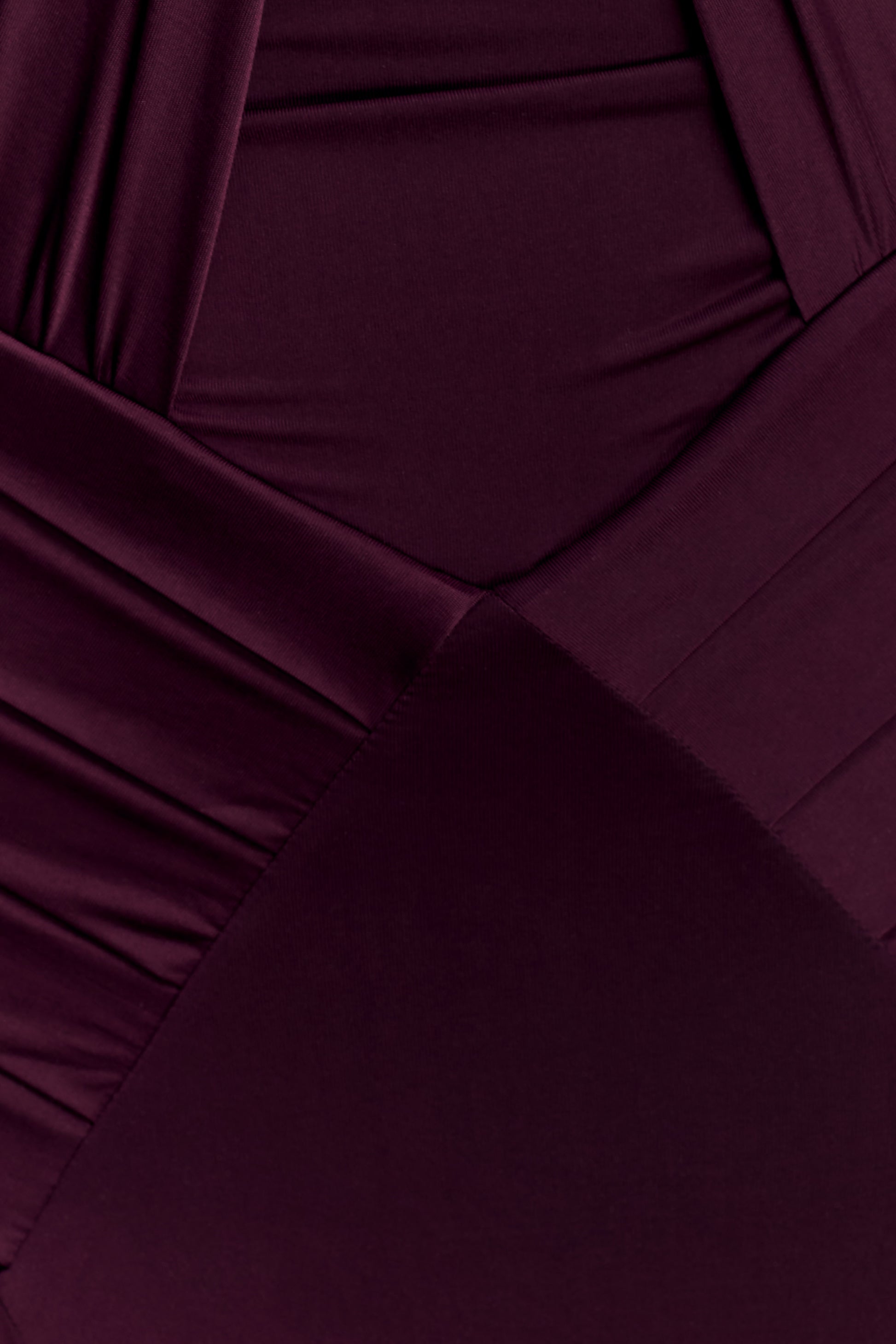 Indira Gathered Slinky Halter Maxi Dress - Mahogany #5