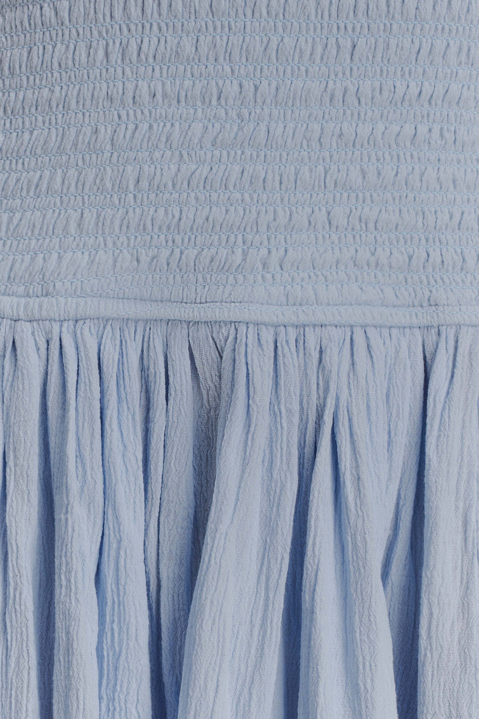 Maureen Cotton Shirring Maxi Dress - Powder Blue #9