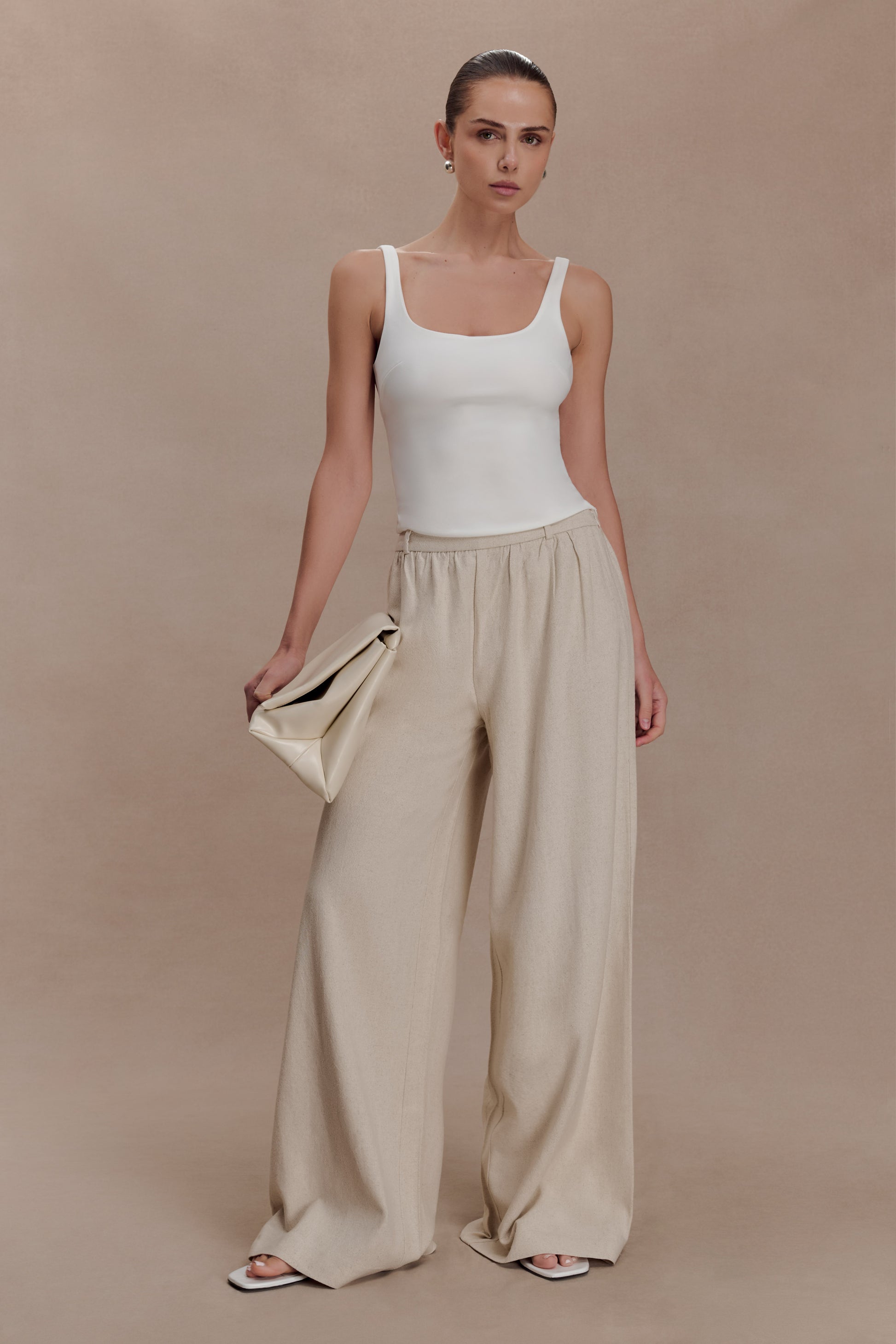 Gabby Straight Leg Linen Pants - Natural #6