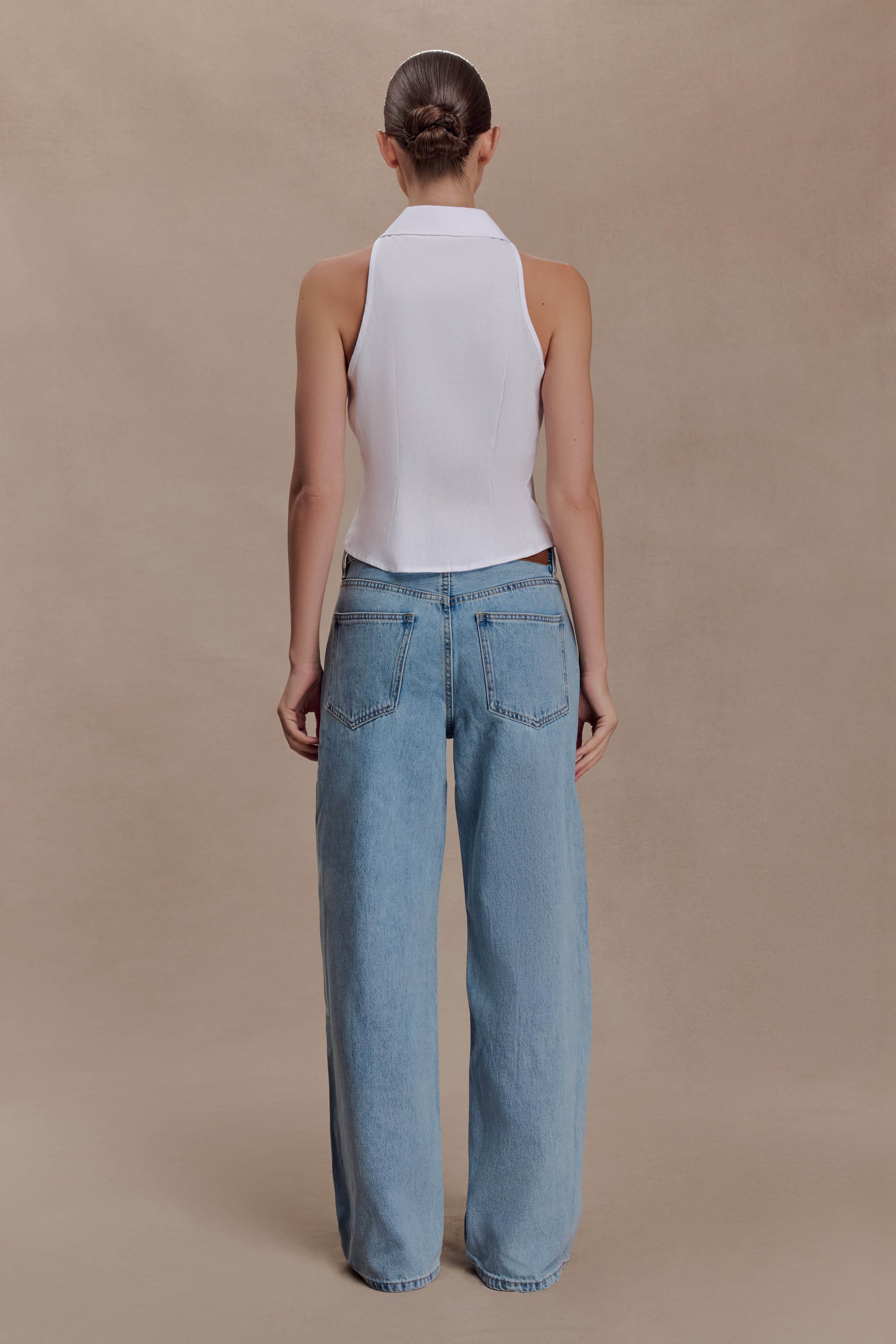 Scout Sleeveless Linen Shirt - White #2