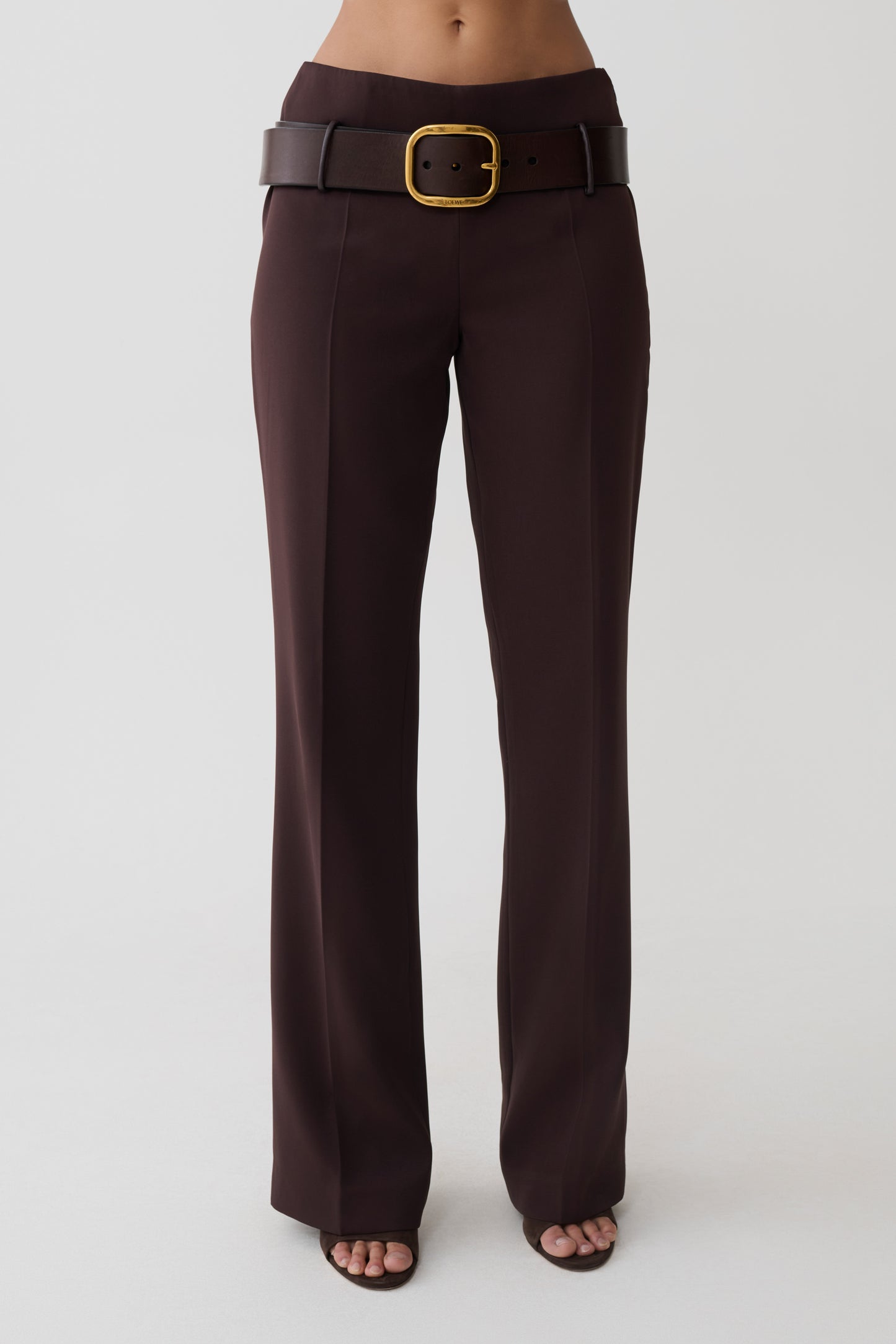 Brooke Straight Leg Suiting Pant - Burgundy