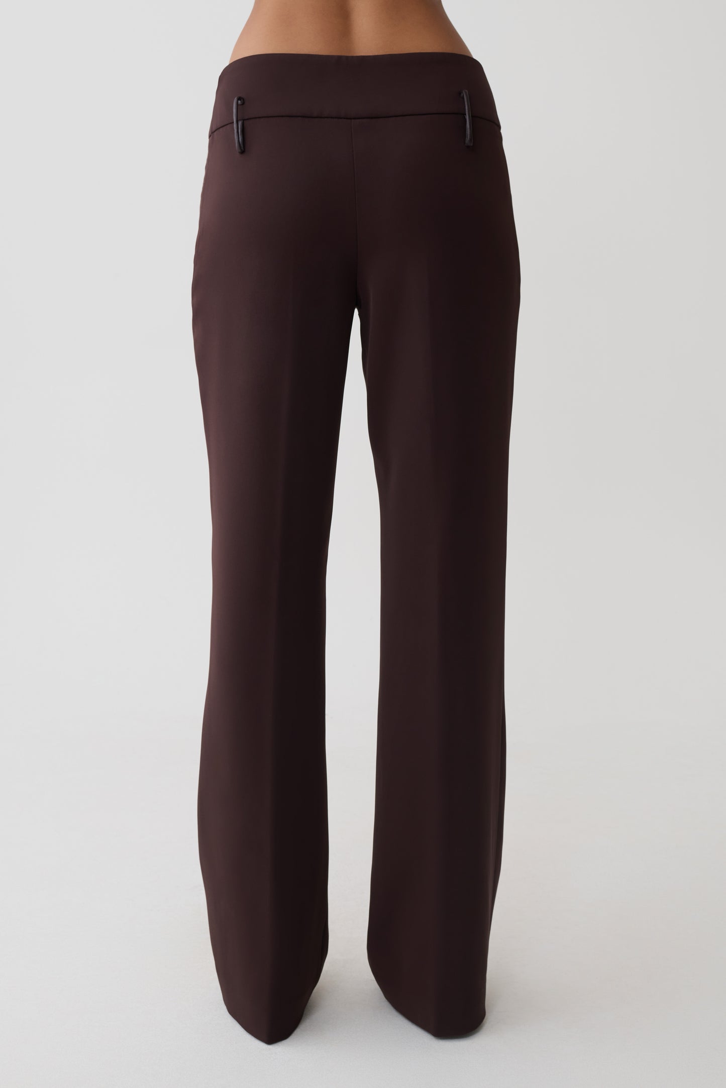 Brooke Straight Leg Suiting Pant - Burgundy