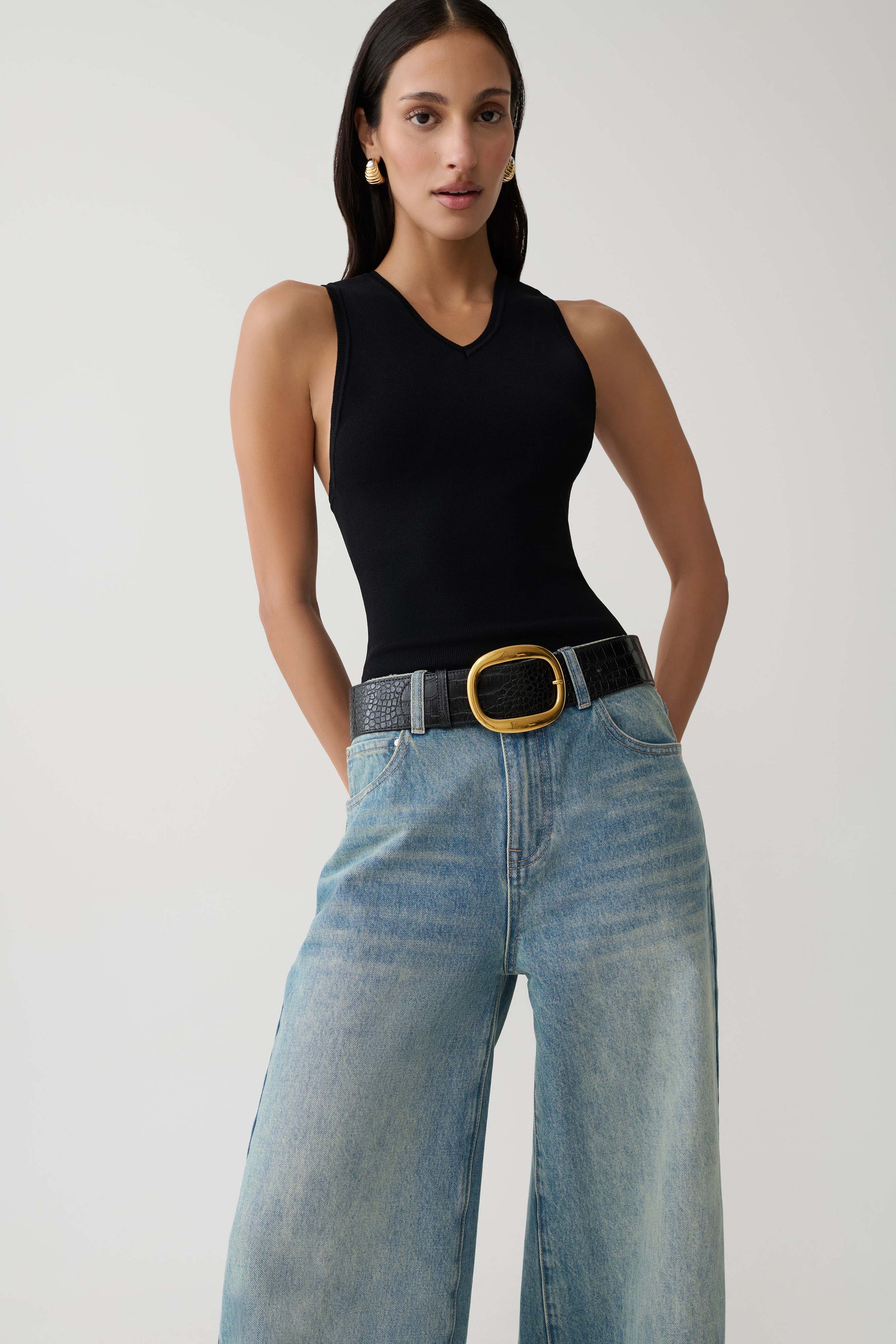 Marleen Knit Tank Top - Black #3