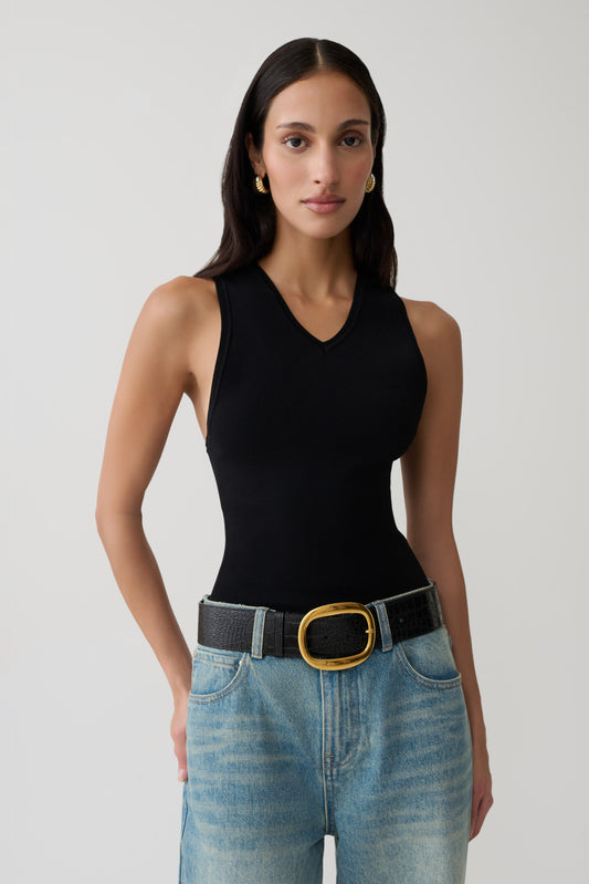Marleen Knit Tank Top - Black