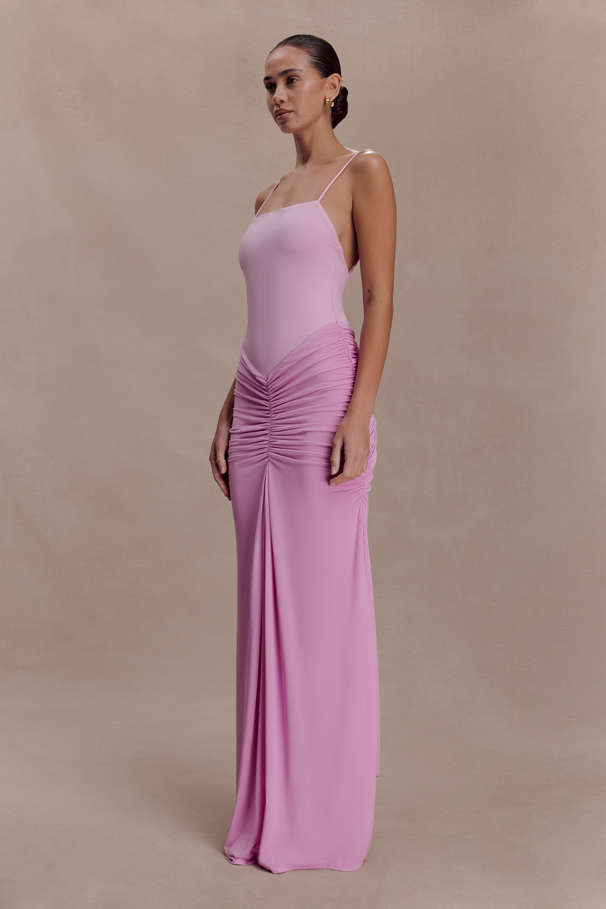 Roisin Slinky Maxi Dress - Powder Pink #5