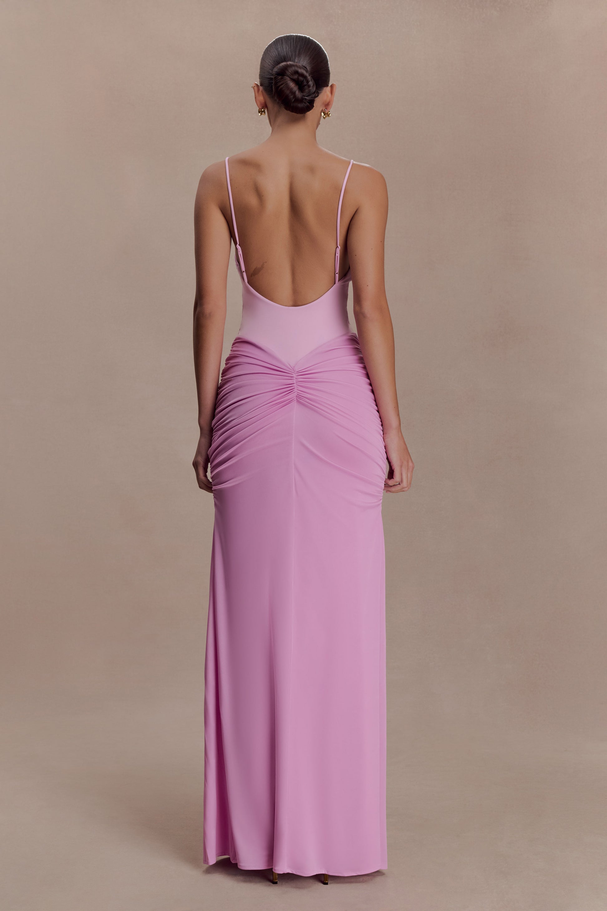 Roisin Slinky Maxi Dress - Powder Pink #2