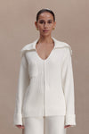 Bianka V Neck Knit Jumper - Off White