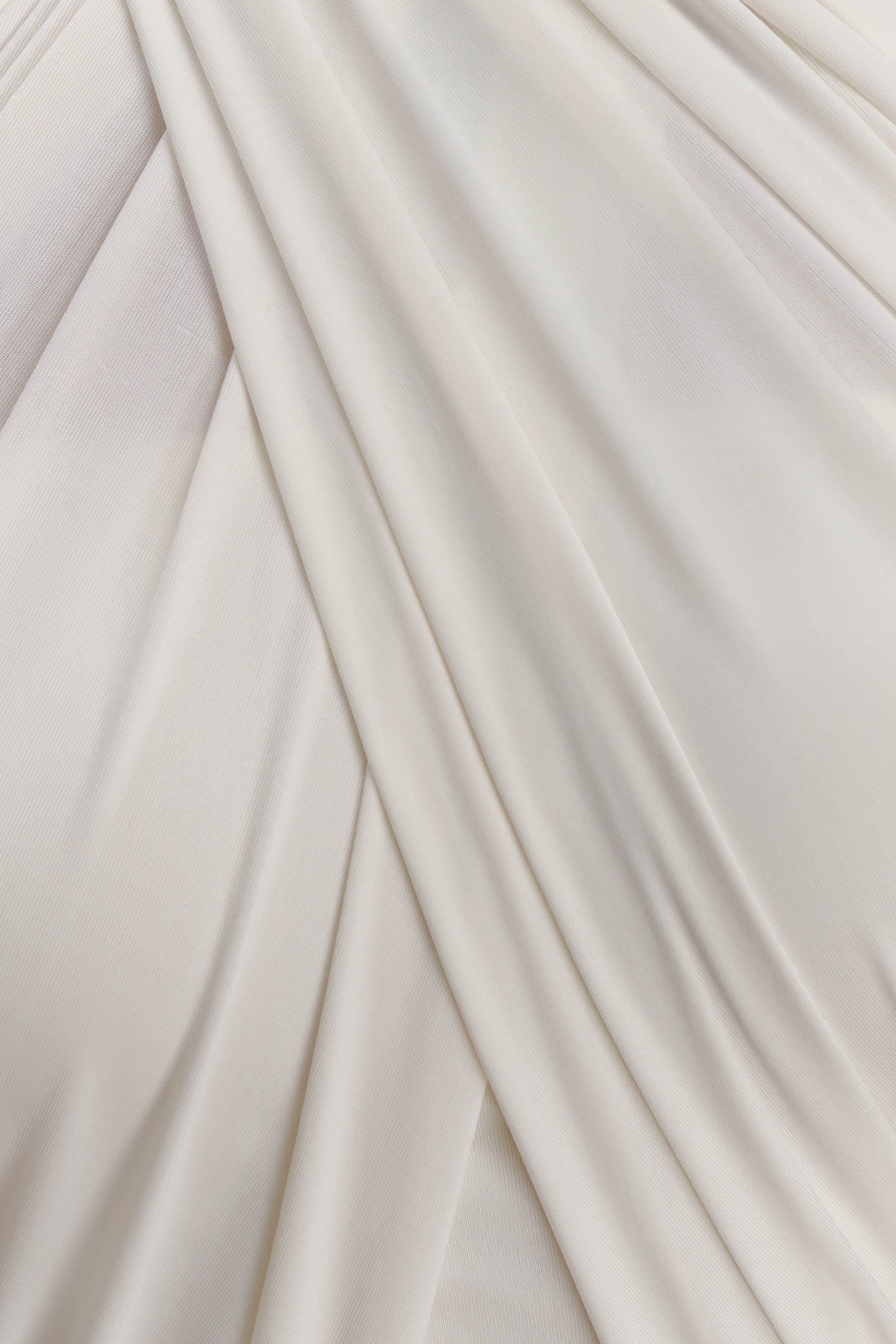 Indira Gathered Slinky Halter Maxi Dress - Ivory #6