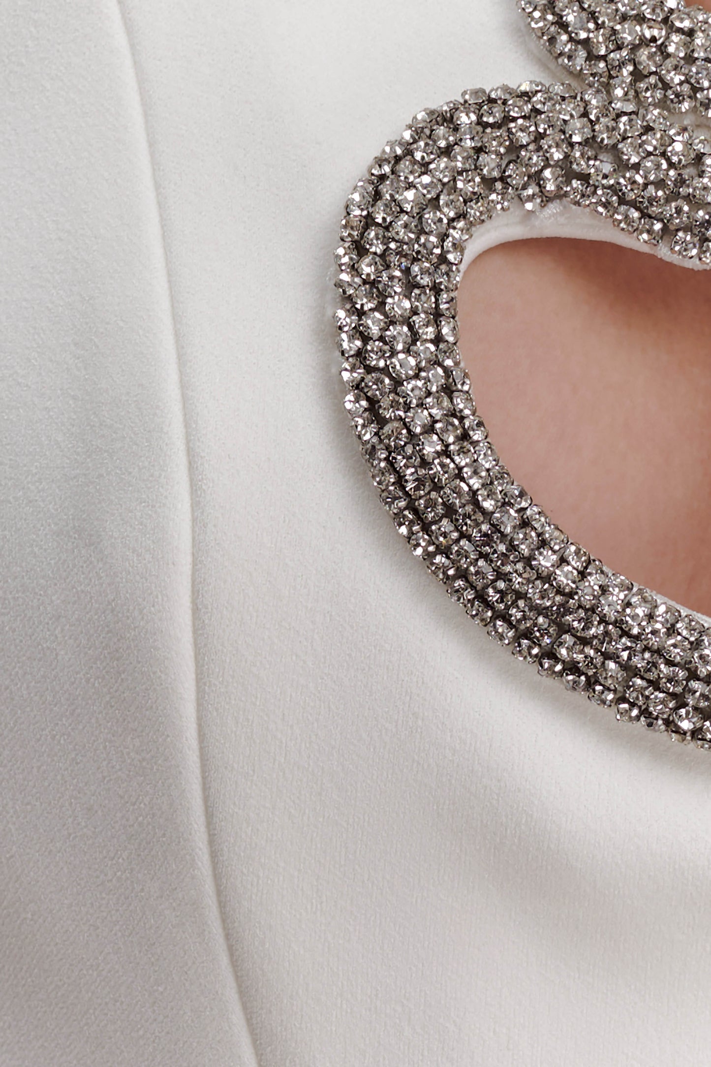 Hilda Embellished Strapless Maxi Dress - White