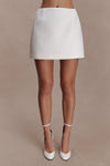 Adeline Satin Mini Skirt - White