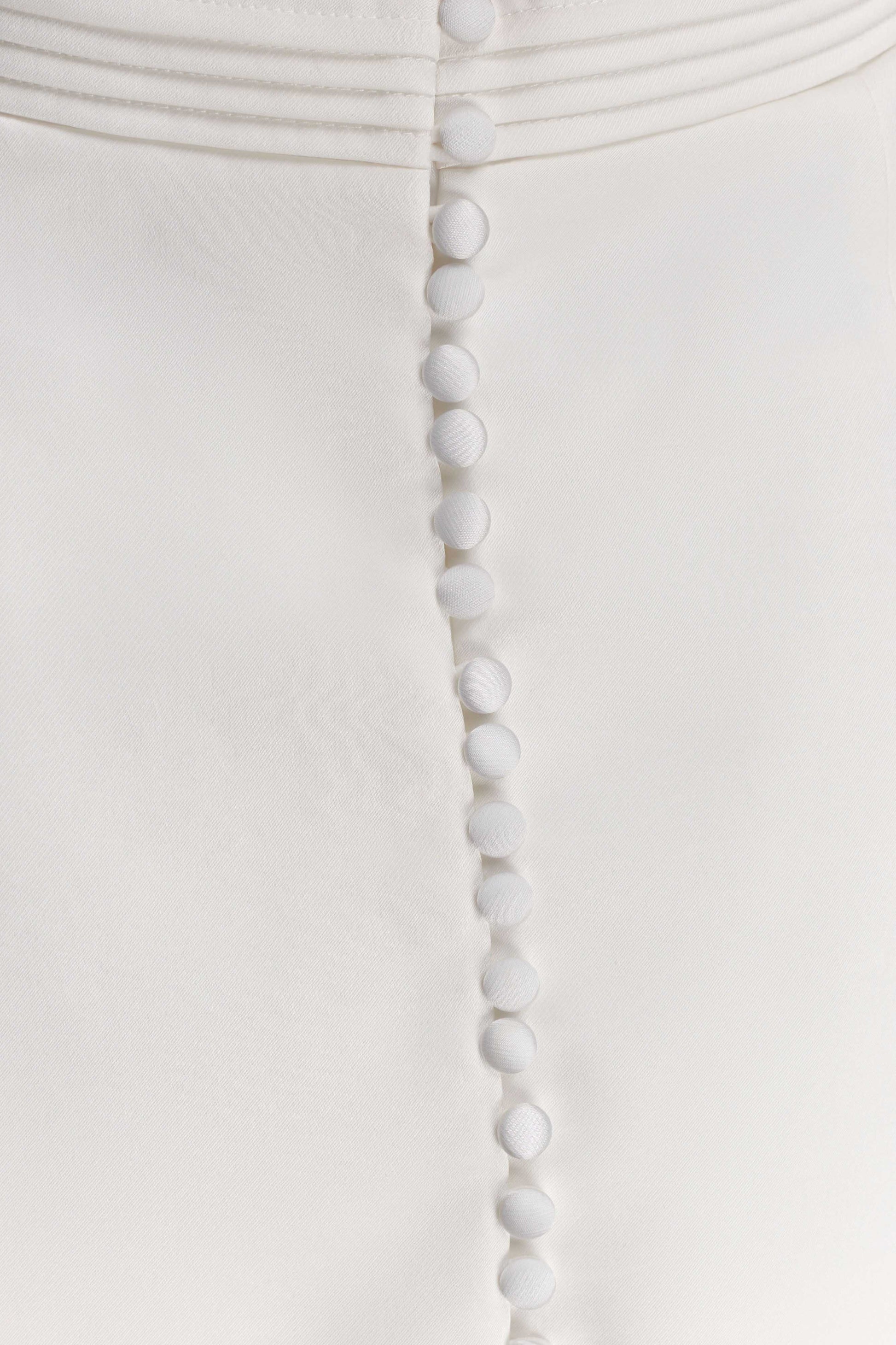 Adeline Short Sleeve Satin Top - White #6