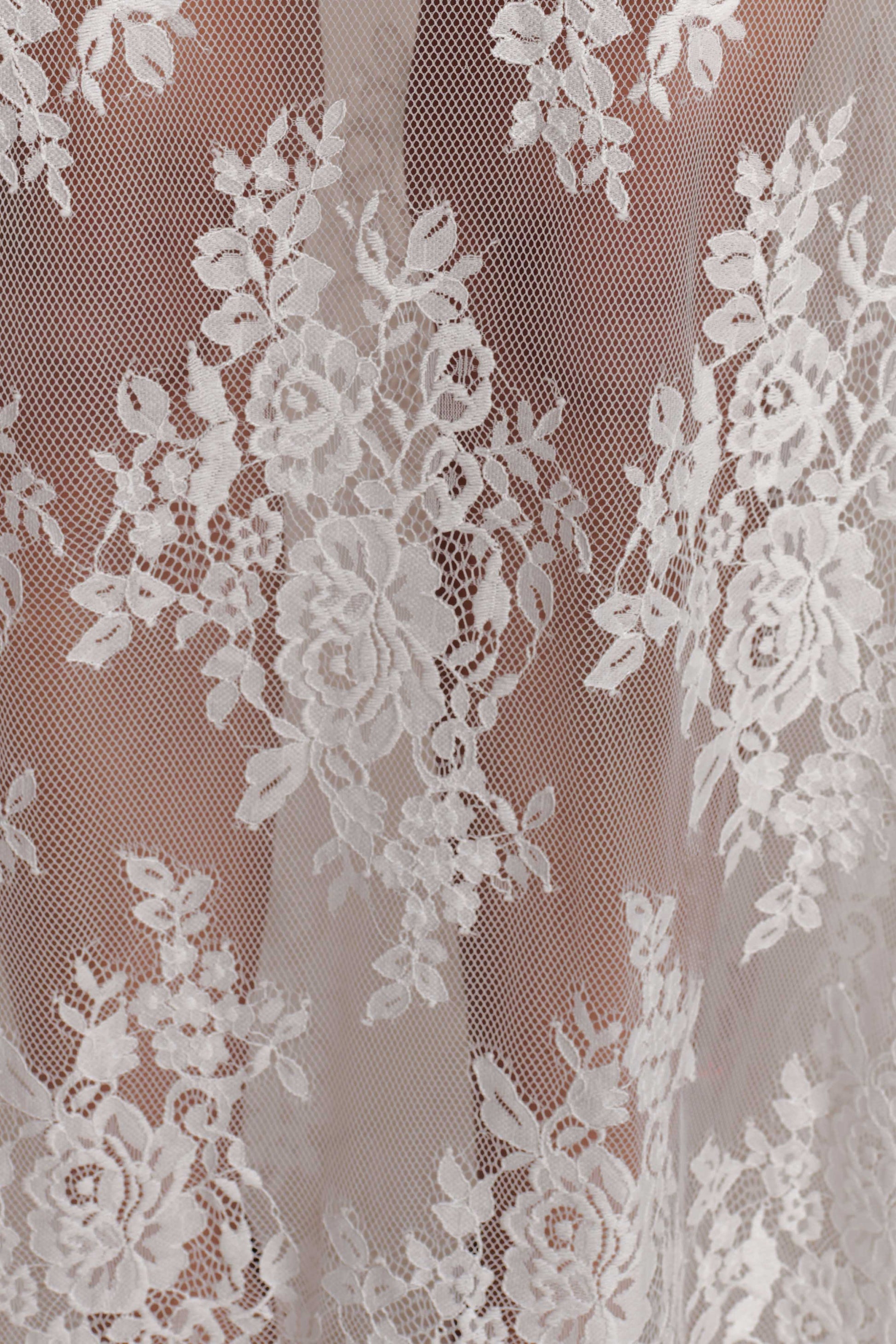 Camille Beaded Satin And Lace Maxi Skirt - Ivory #9