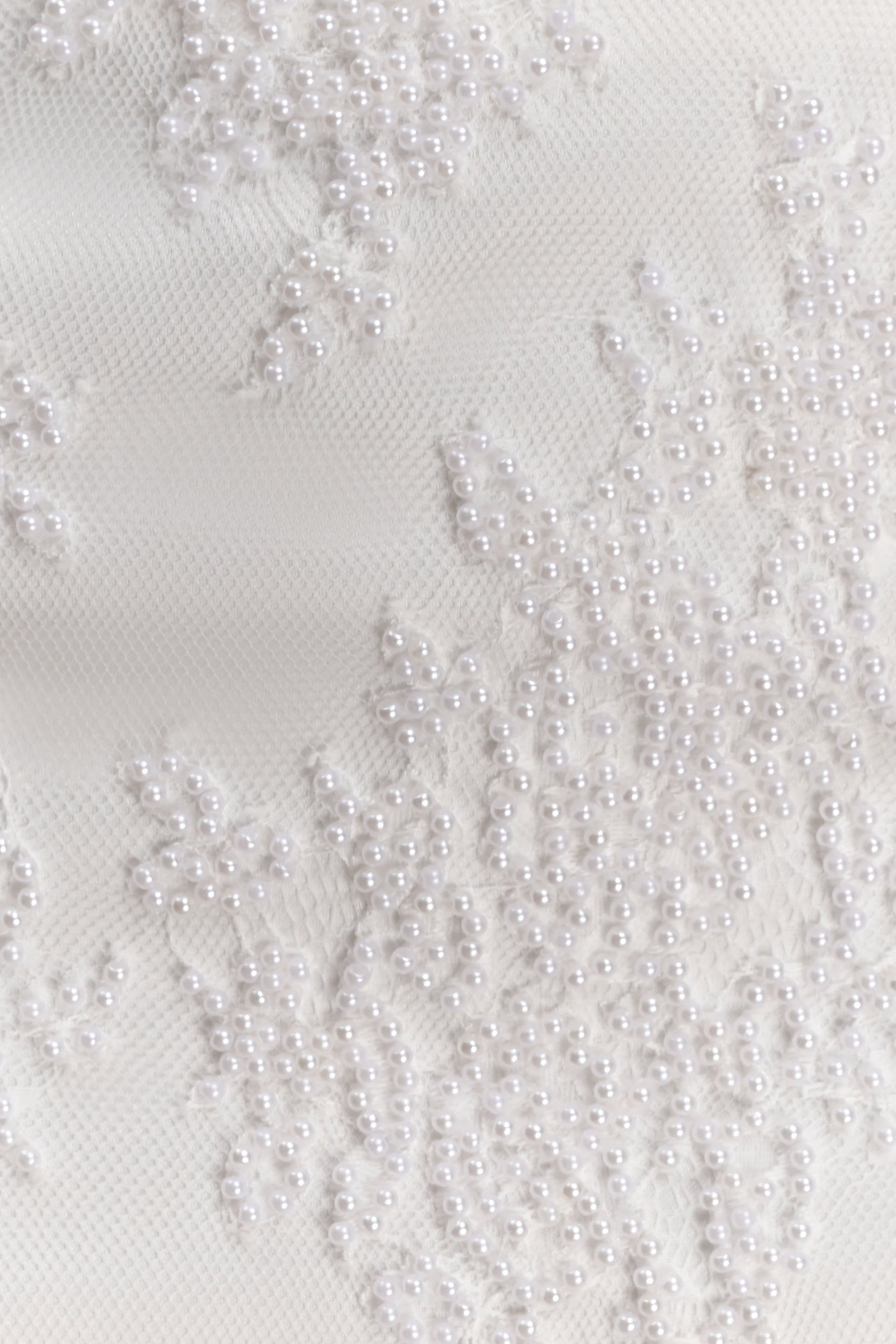 Camille Beaded Satin And Lace Maxi Skirt - Ivory #10