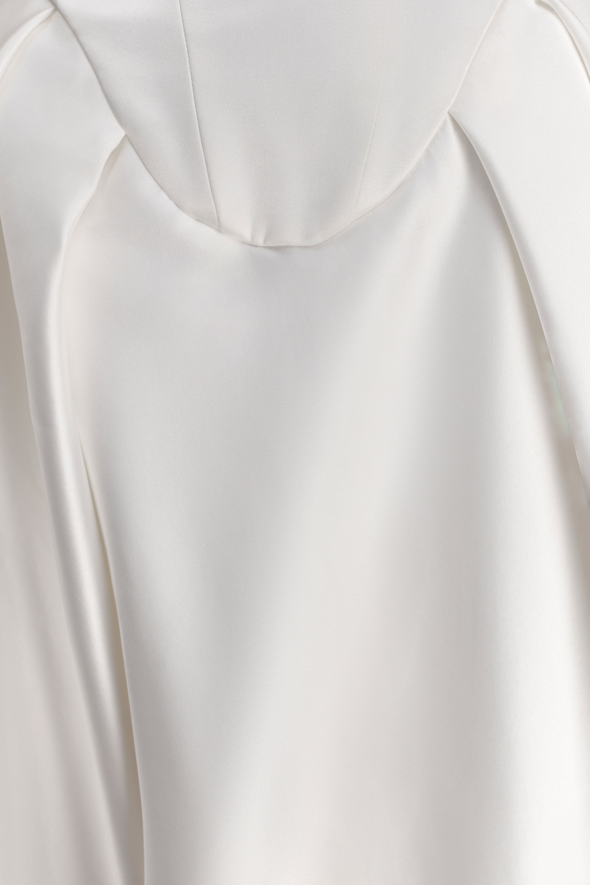 Willow Off Shoulder Satin Maxi Gown - White #6