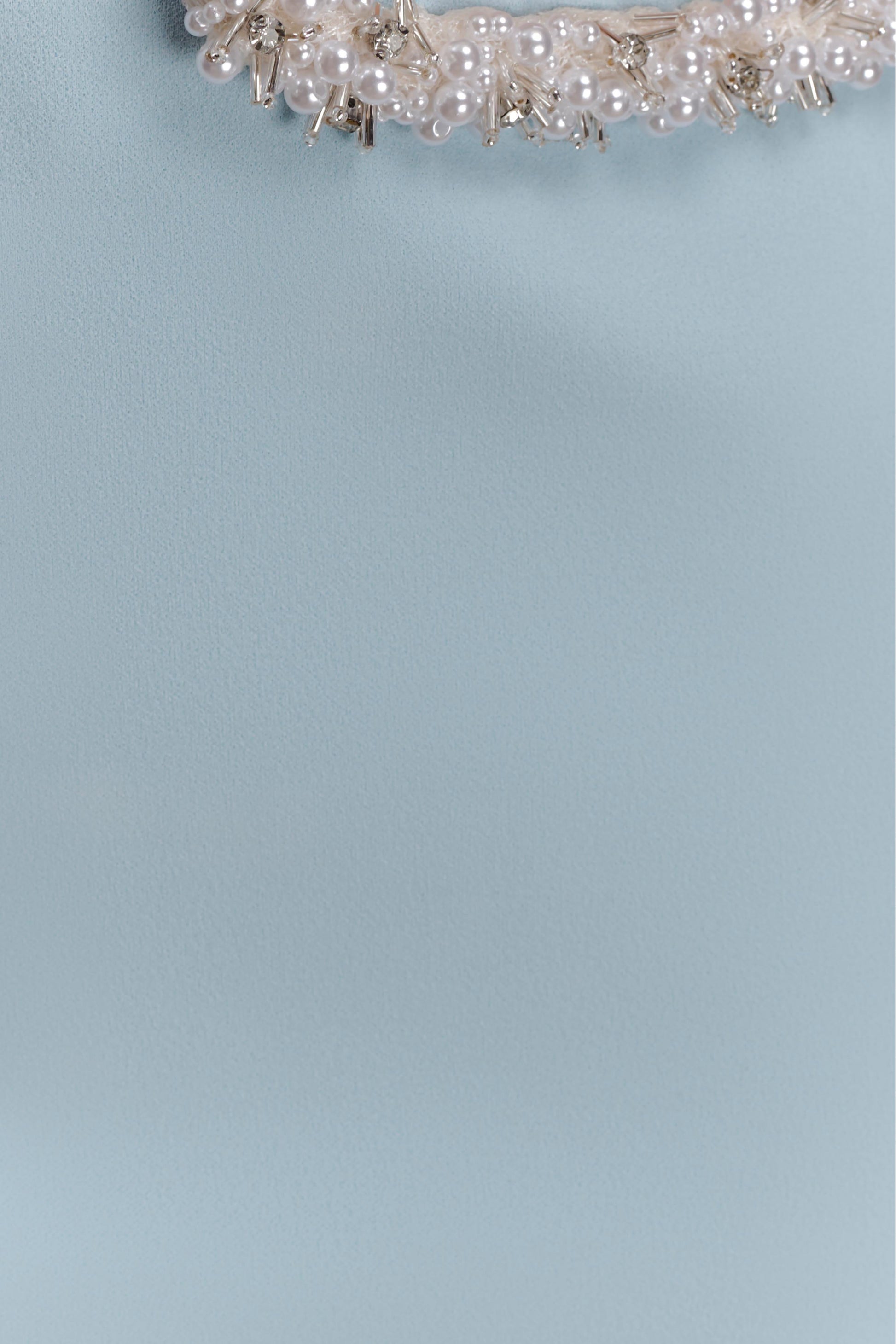 Nicole Embellished Cut Out Maxi Dress - Pale Blue #5