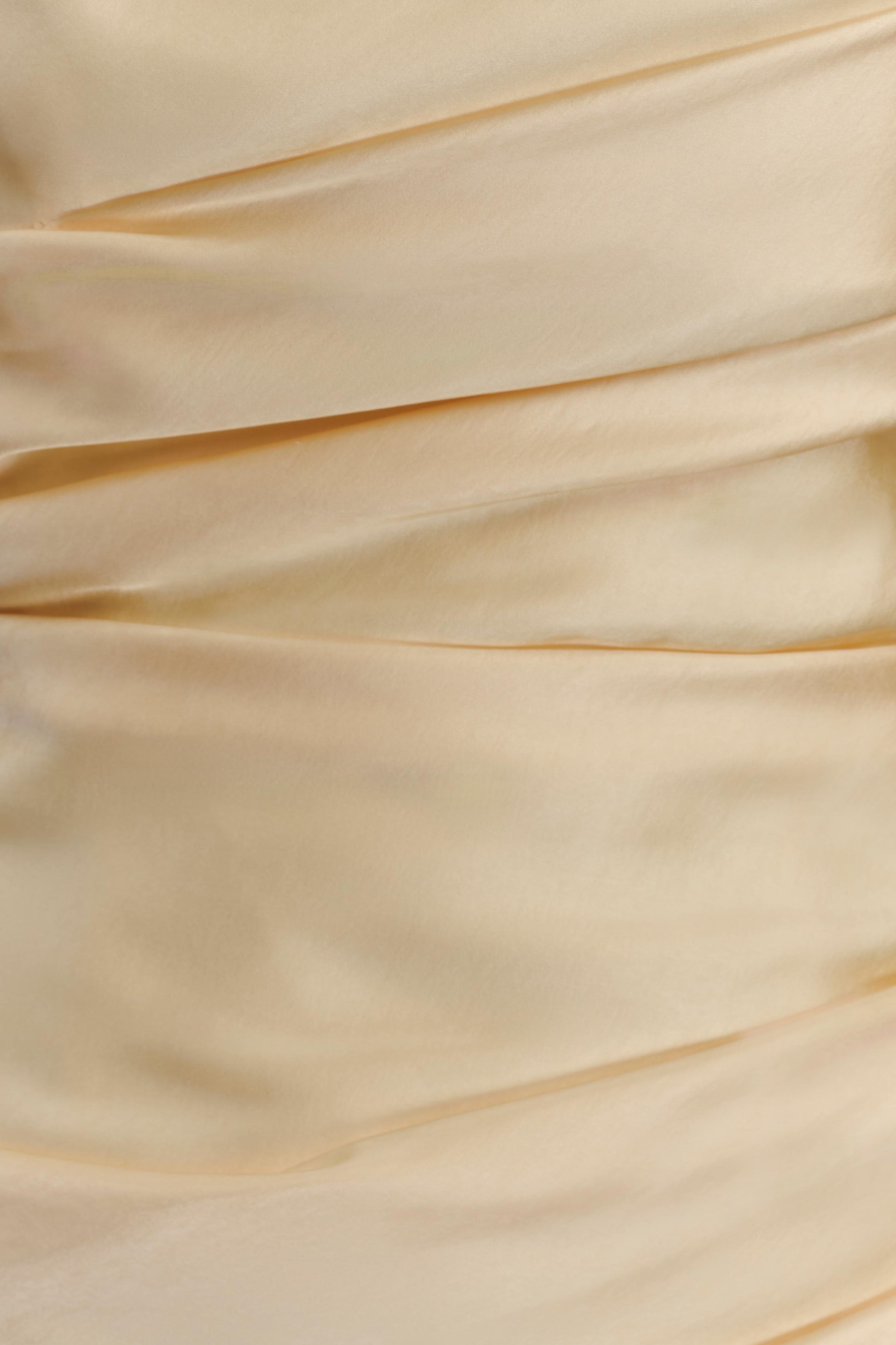 Sarah Strapless Maxi Dress With Waist Tie - Lemon #9