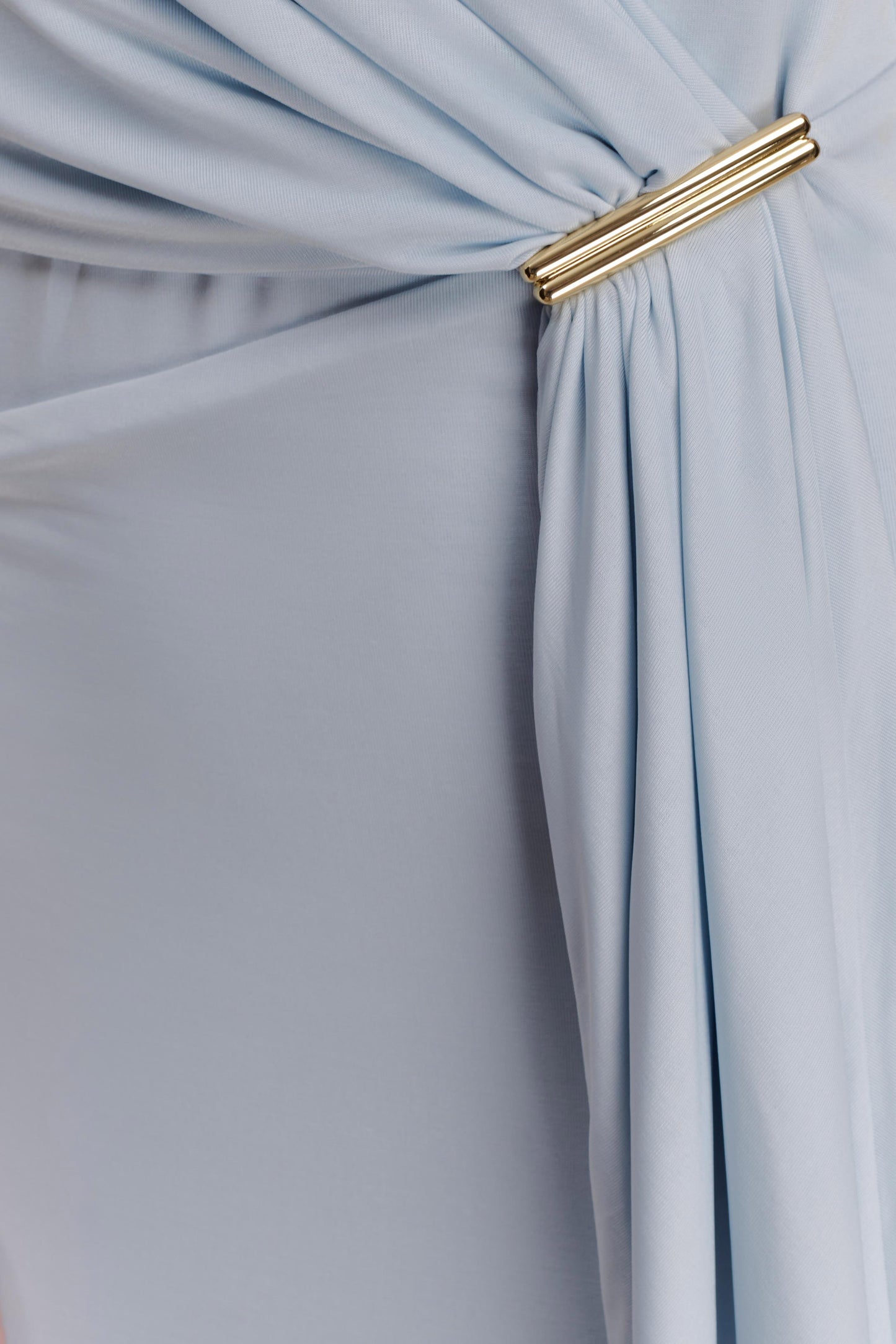 Veda Slinky Halter Maxi Dress - Pale Blue