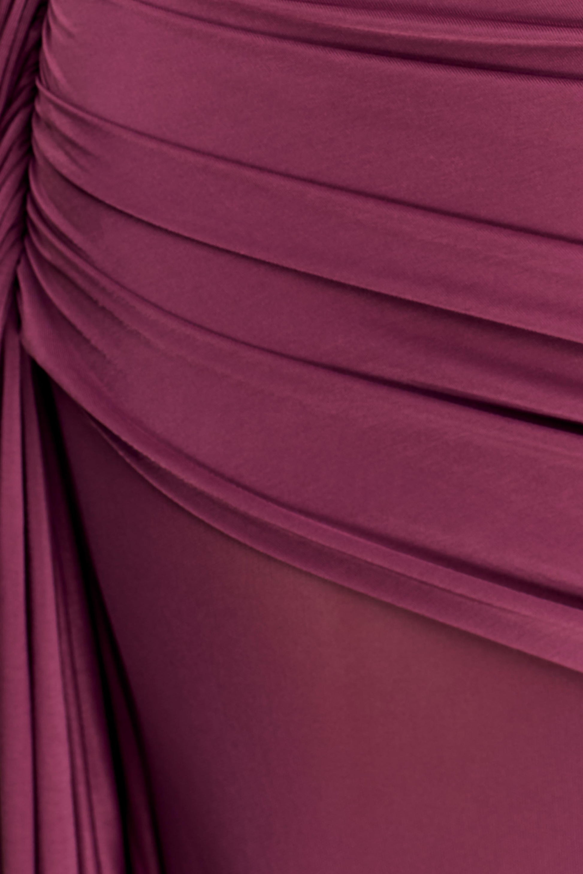 Asher Slinky One Shoulder Maxi Dress - Neutral Plum #6