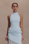 Portia Scuba Sleeveless Top - Pale Blue