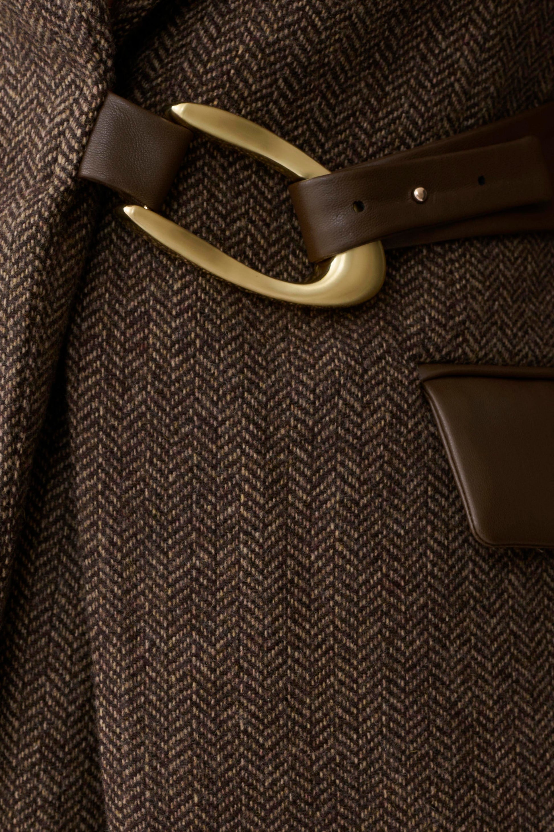 Romy Structured Blazer With Hardware - Herringbone #8