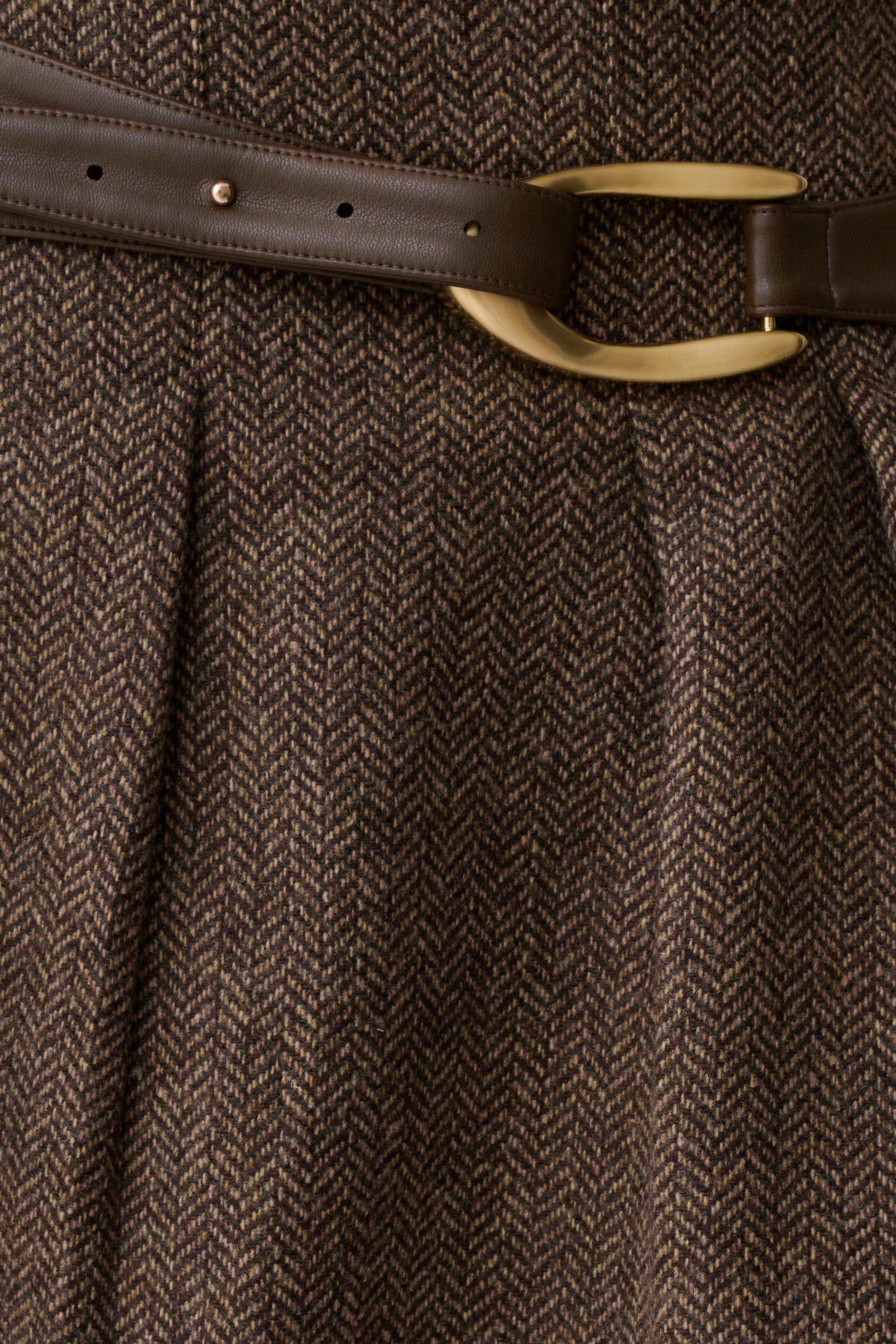 Romy Mini Skirt With Hardware - Herringbone #7