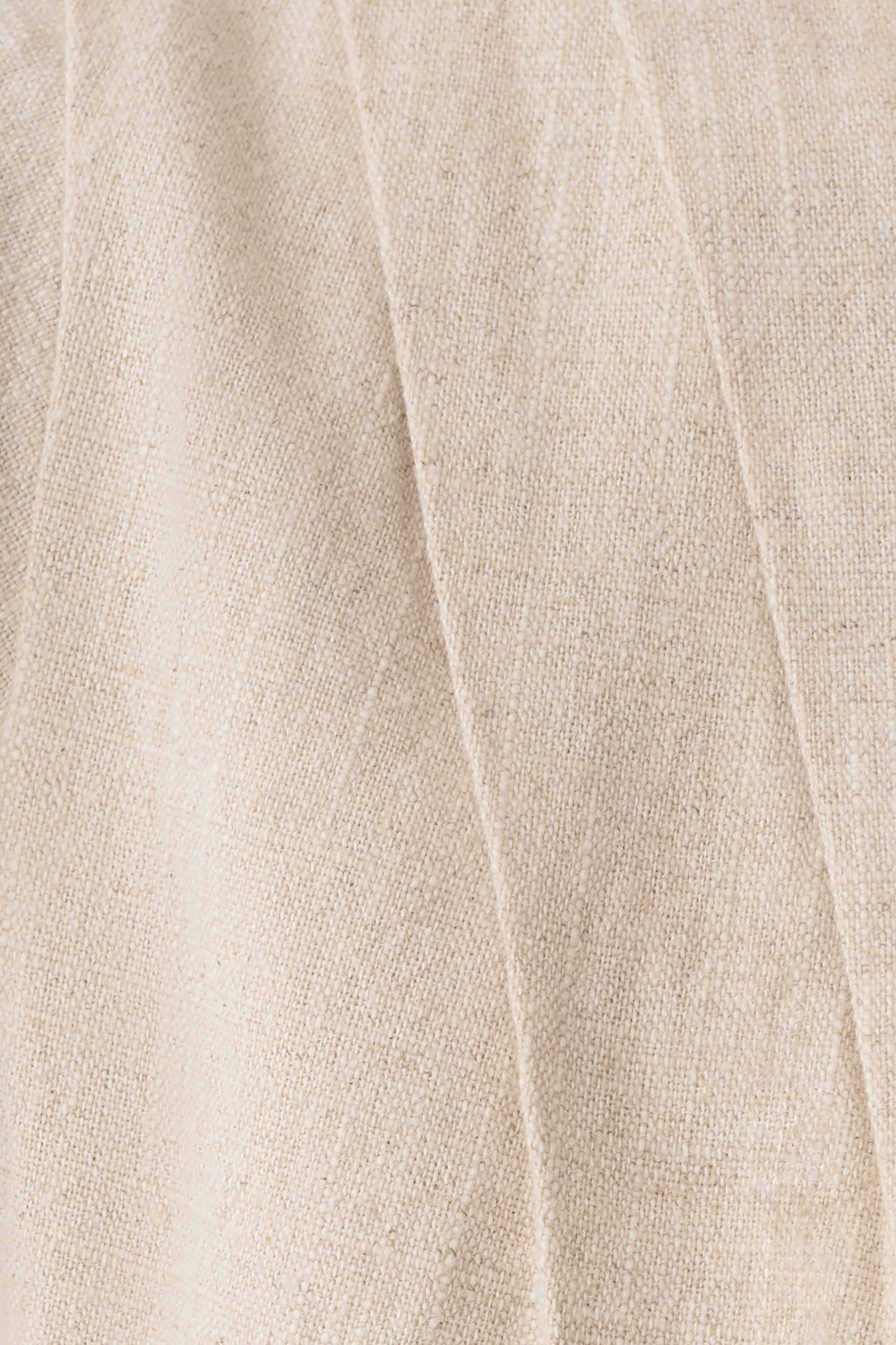 Anahita Linen Front Bows Short Sleeve Top - Natural #9