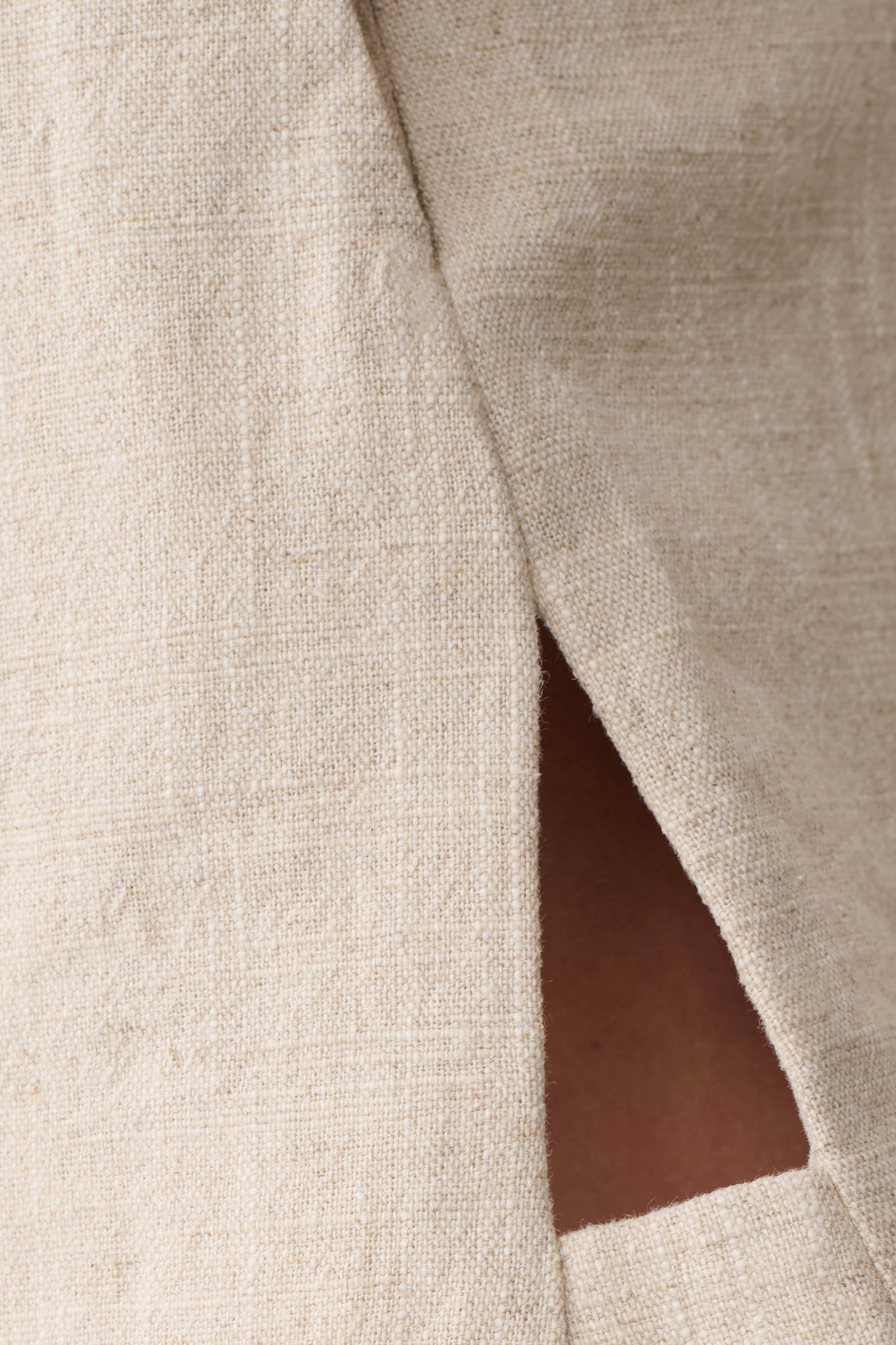 Anahita Tie Front Linen Short - Natural #7