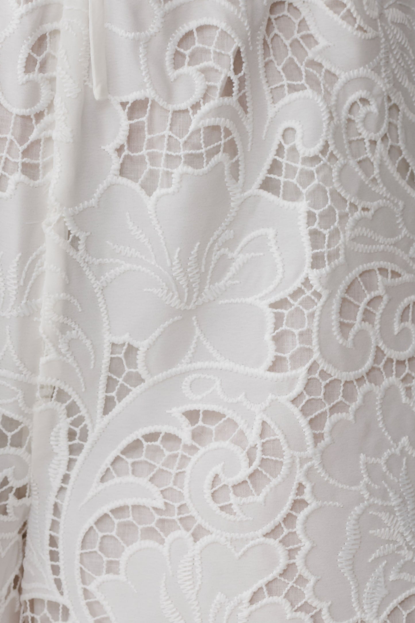 Tessa Broderie Straight Leg Pants - White