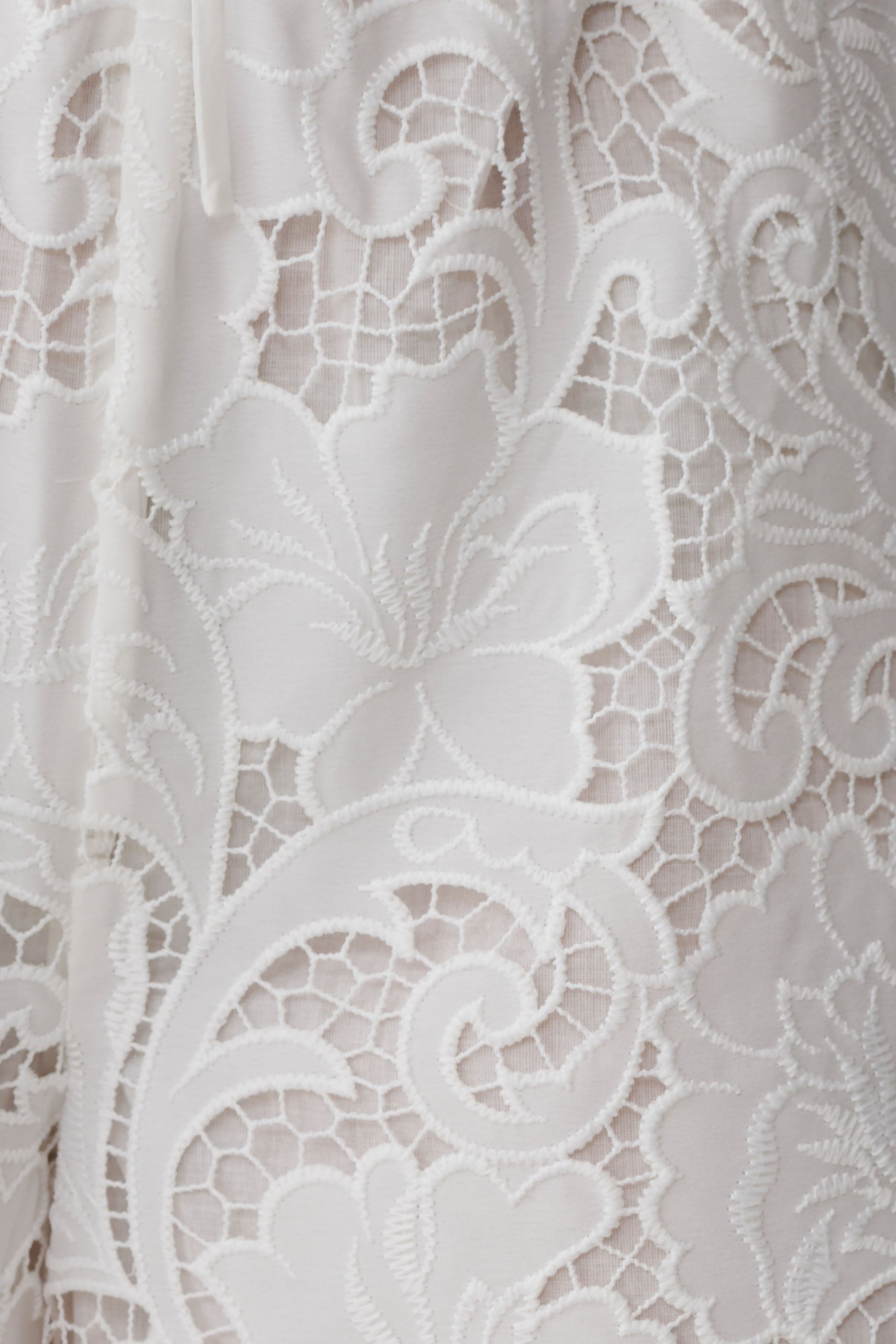 Tessa Broderie Straight Leg Pants - White #11