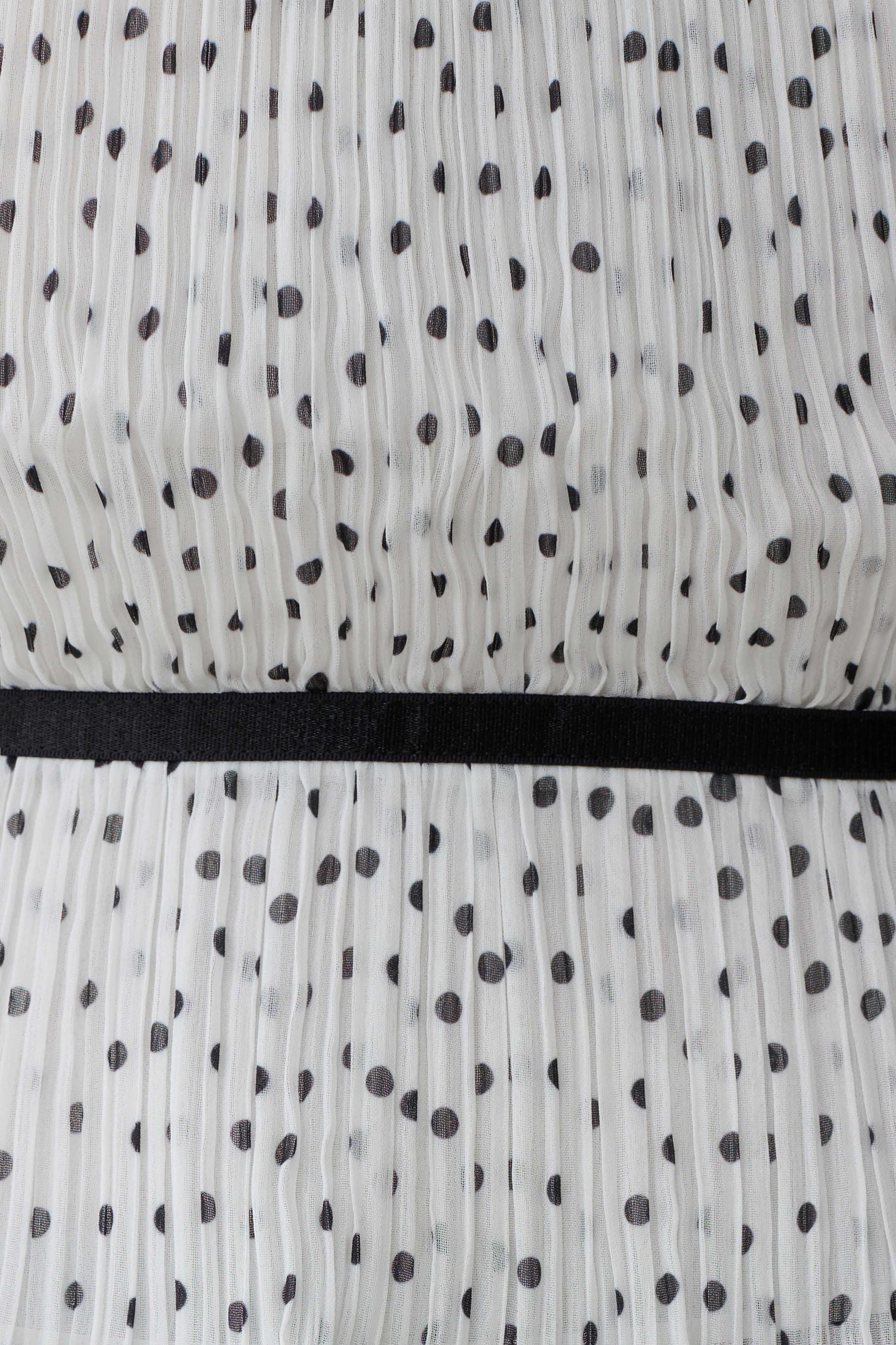 Lilou Pleated Sleeveless Top - Polka Dot #7