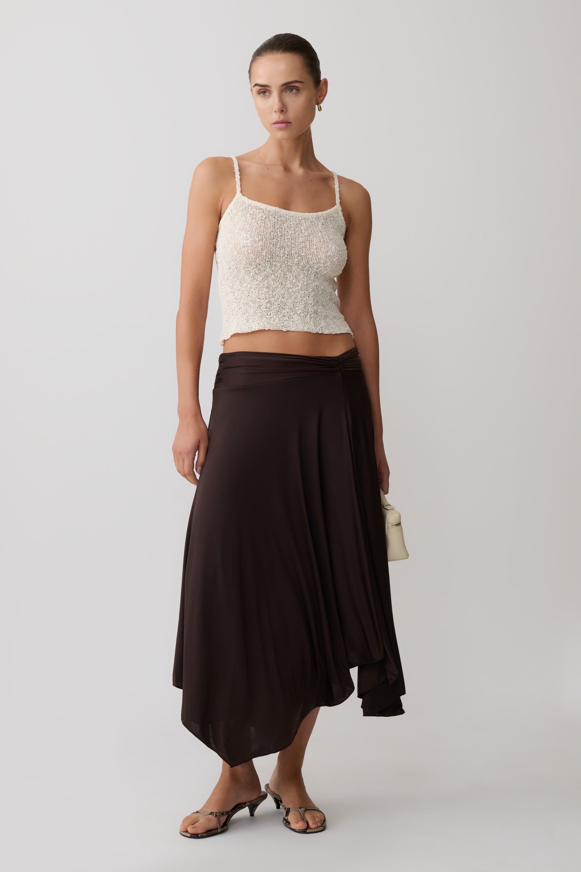 Luu Slinky Midi Skirt - Dark Chocolate #5