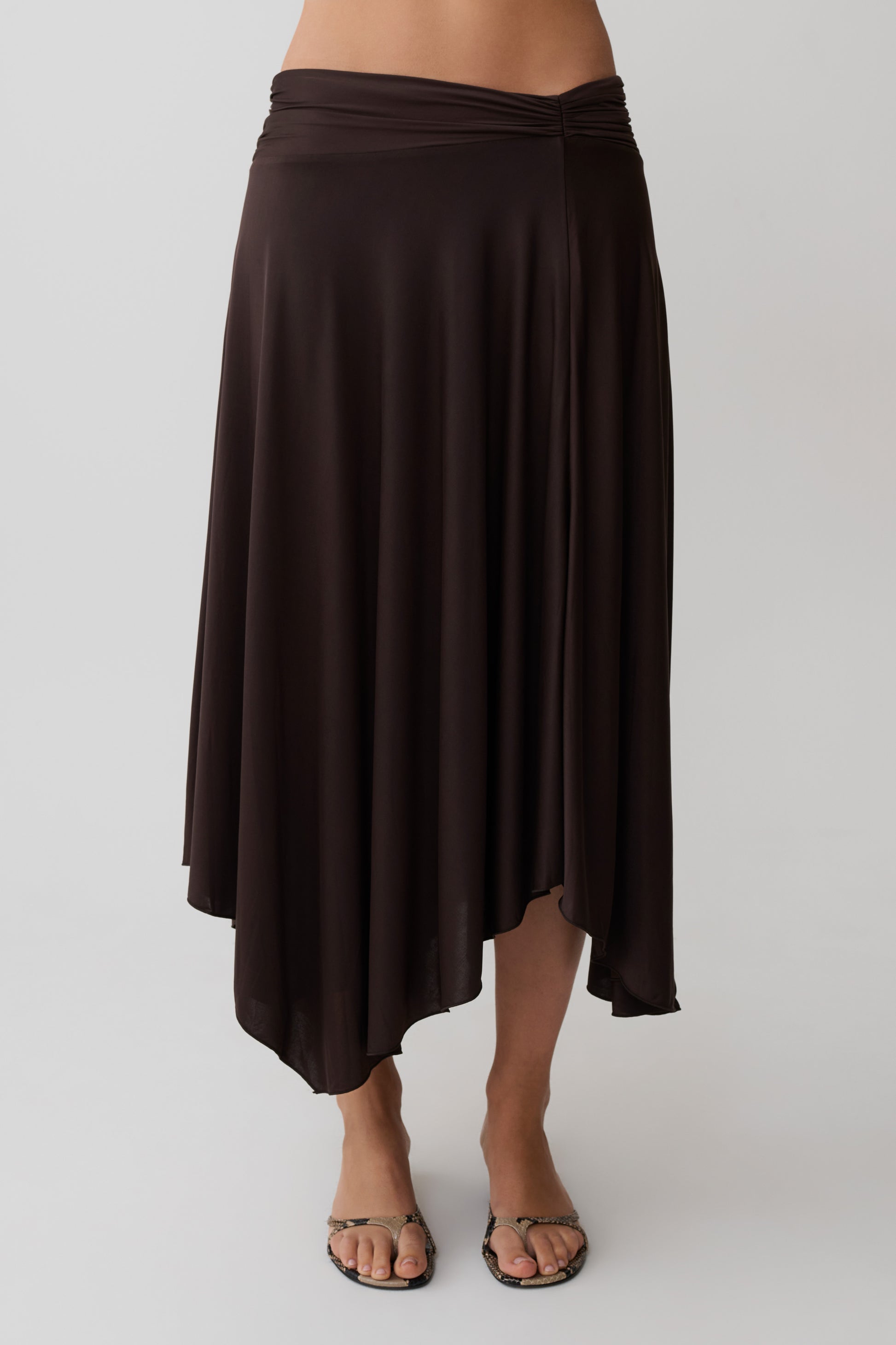 Luu Slinky Midi Skirt - Dark Chocolate #9