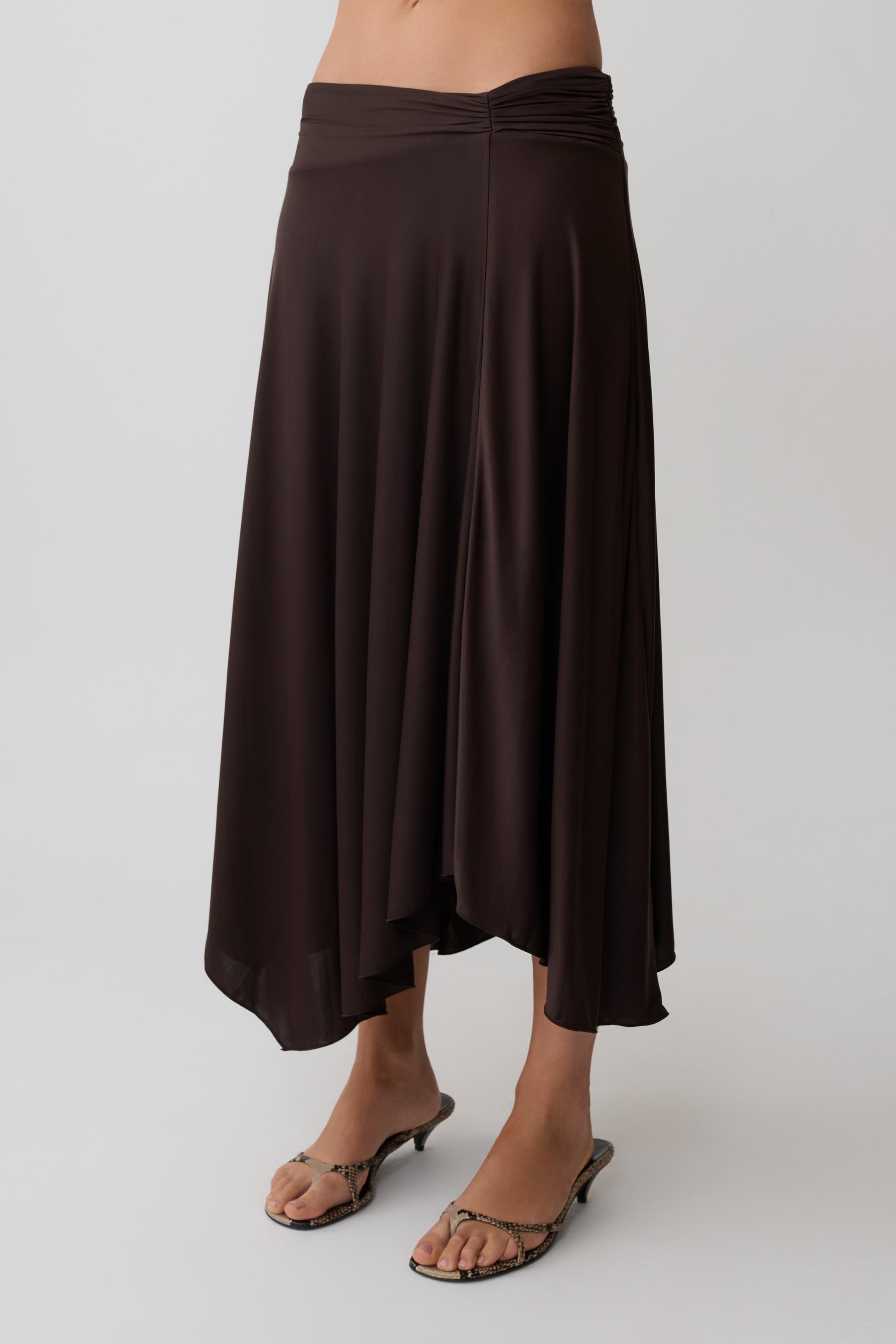 Luu Slinky Midi Skirt - Dark Chocolate #6