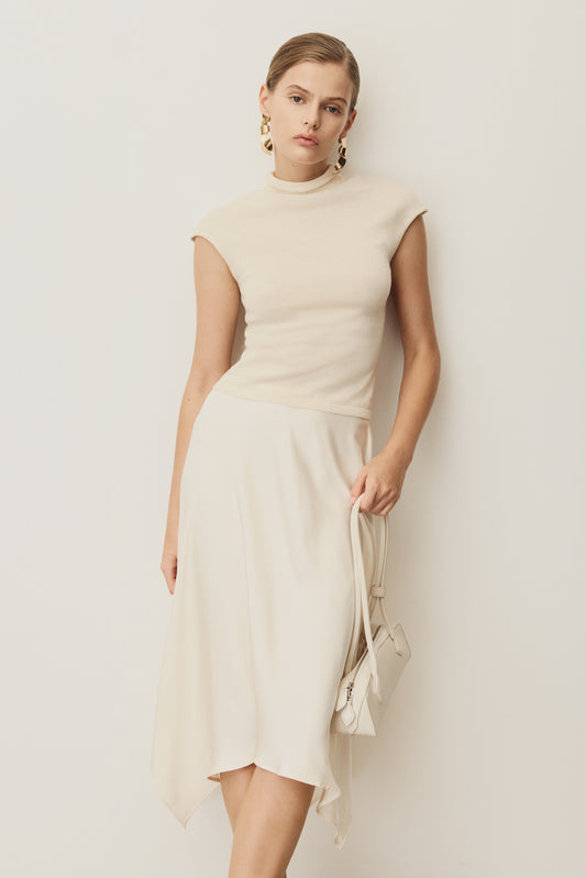 Sonny Short Sleeve Knit Top - Cream