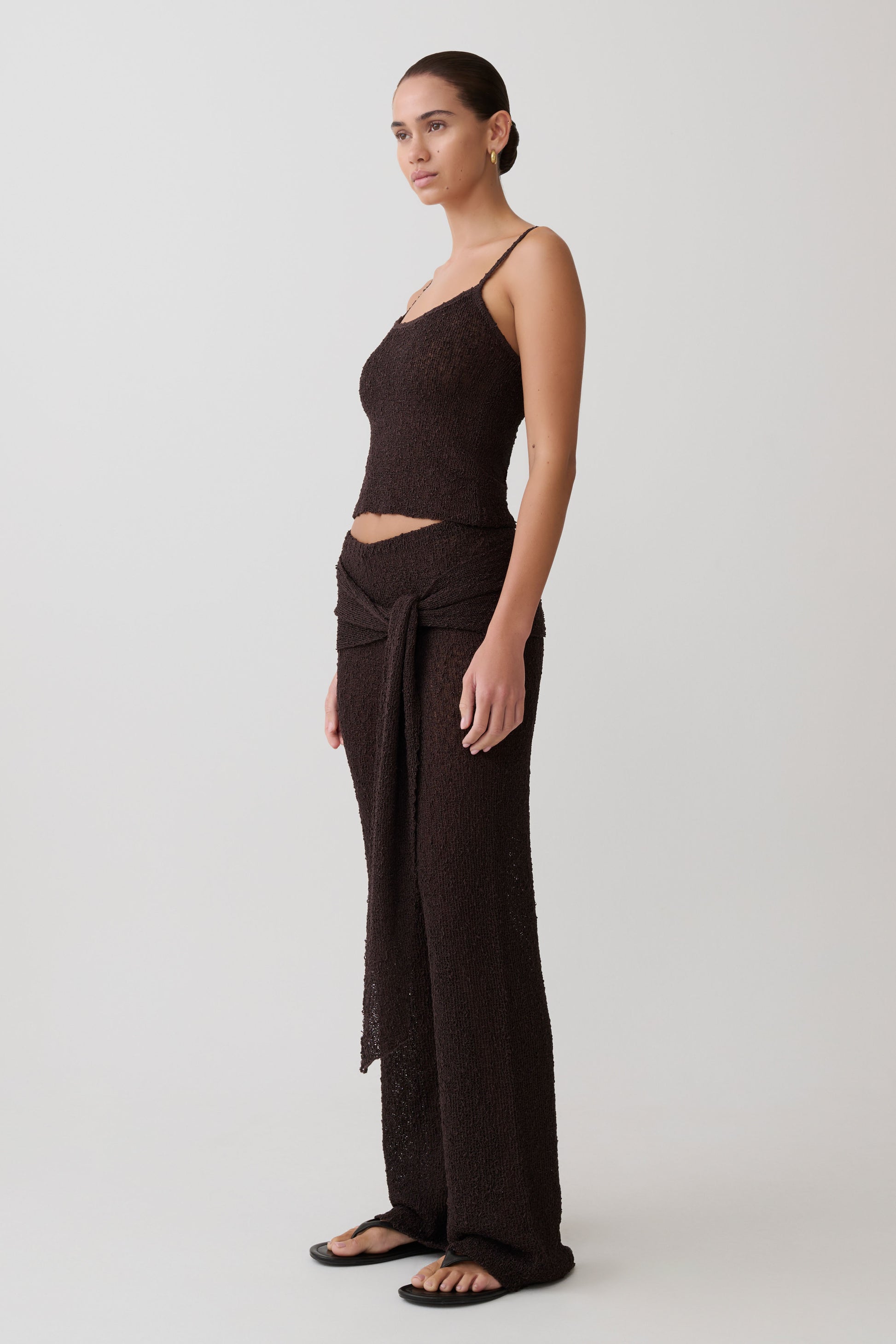 Mattais Boucle Knit Top - Dark Chocolate #4