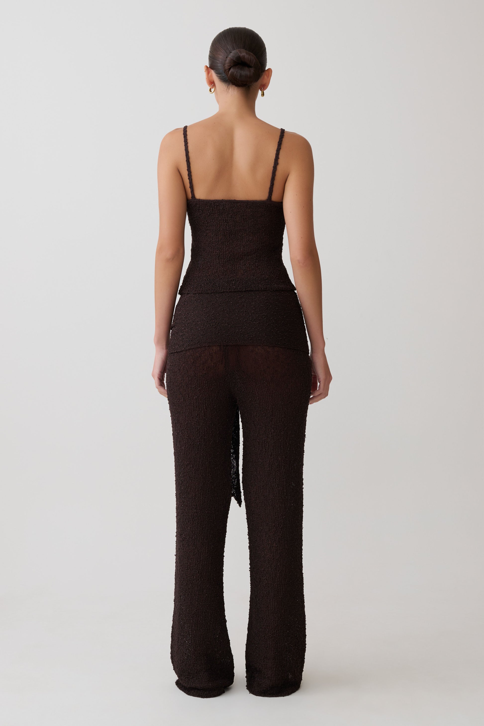 Mattais Boucle Knit Pants - Dark Chocolate #2