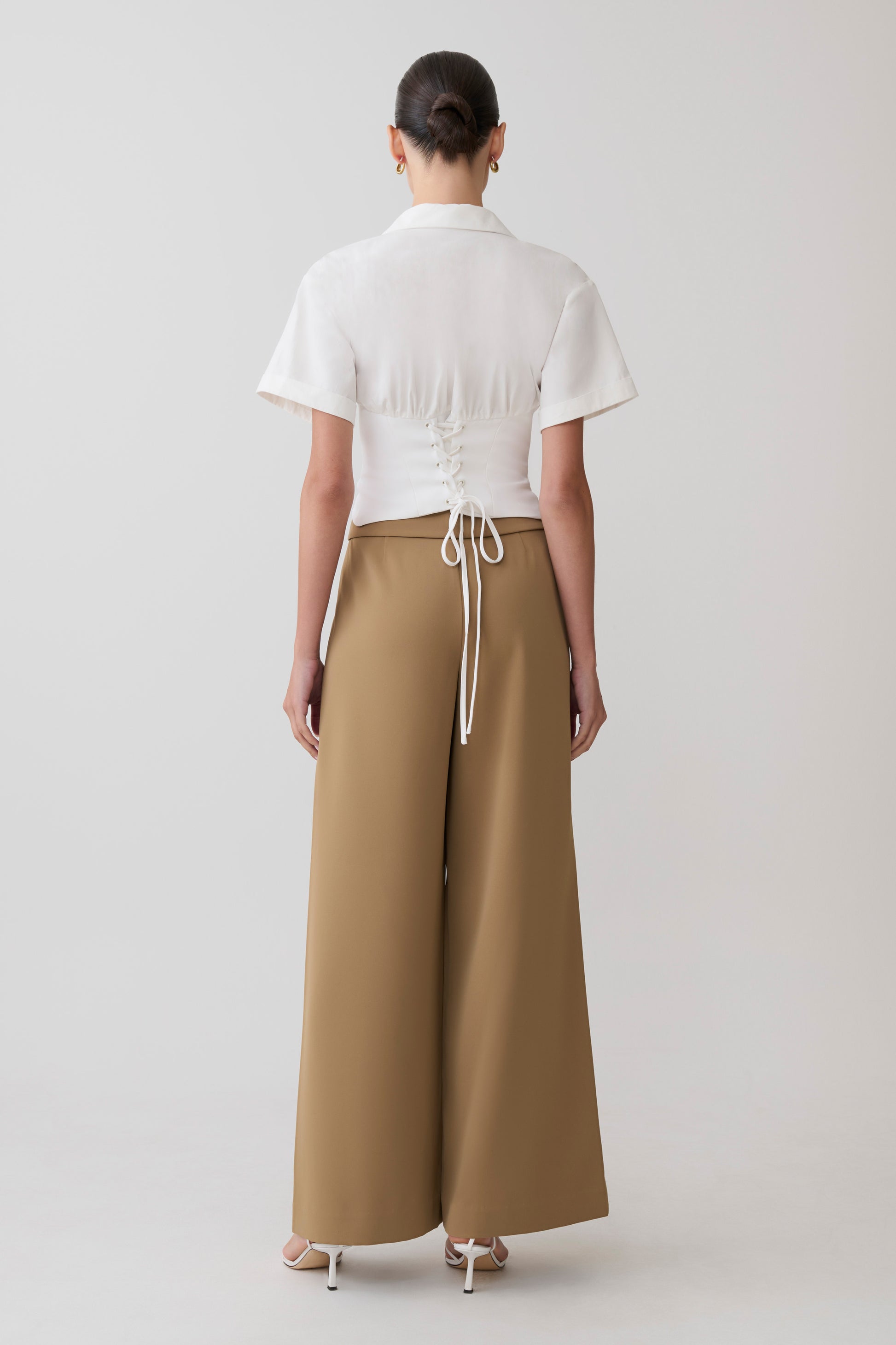 Tanya Wide Leg Suiting Pants - Camel #2
