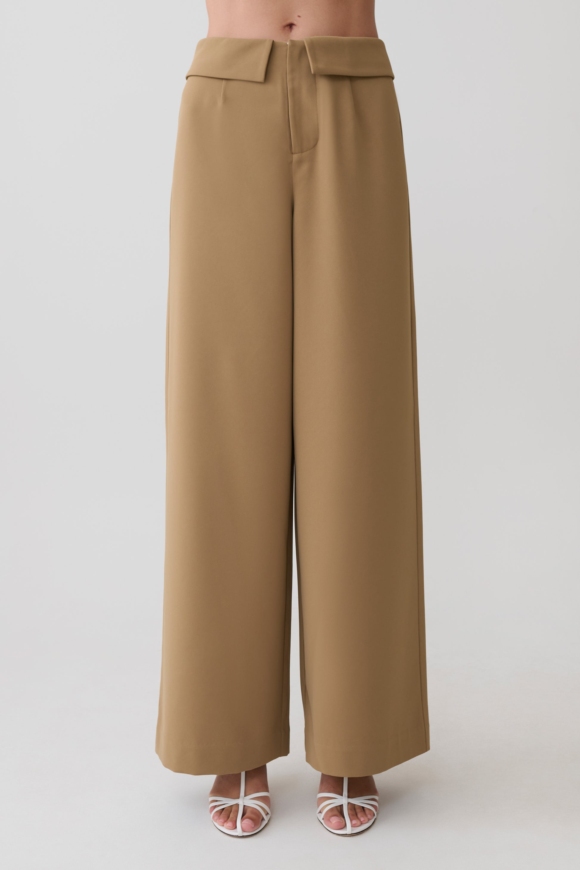 Tanya Wide Leg Suiting Pants - Camel #6