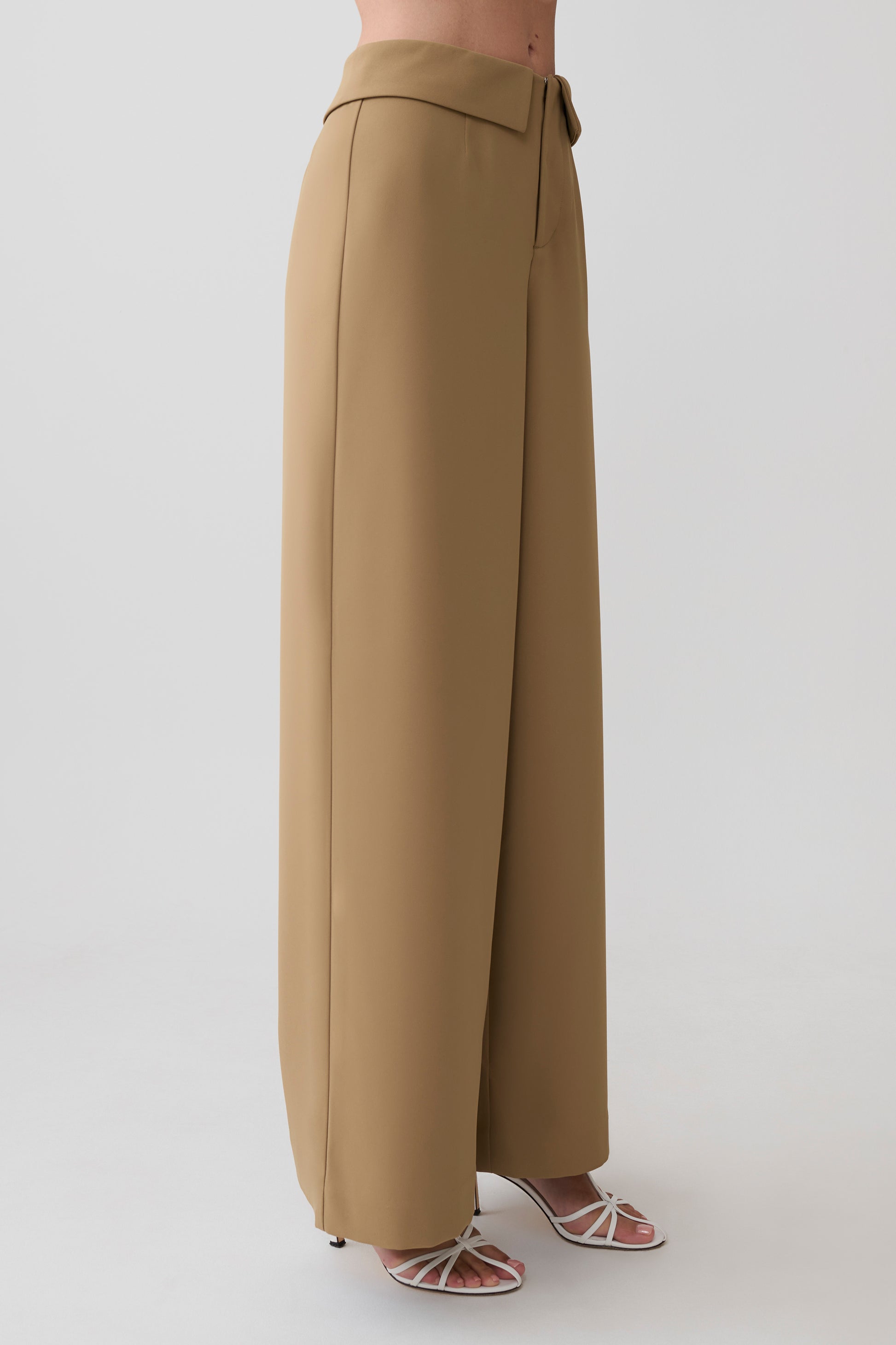 Tanya Wide Leg Suiting Pants - Camel #7