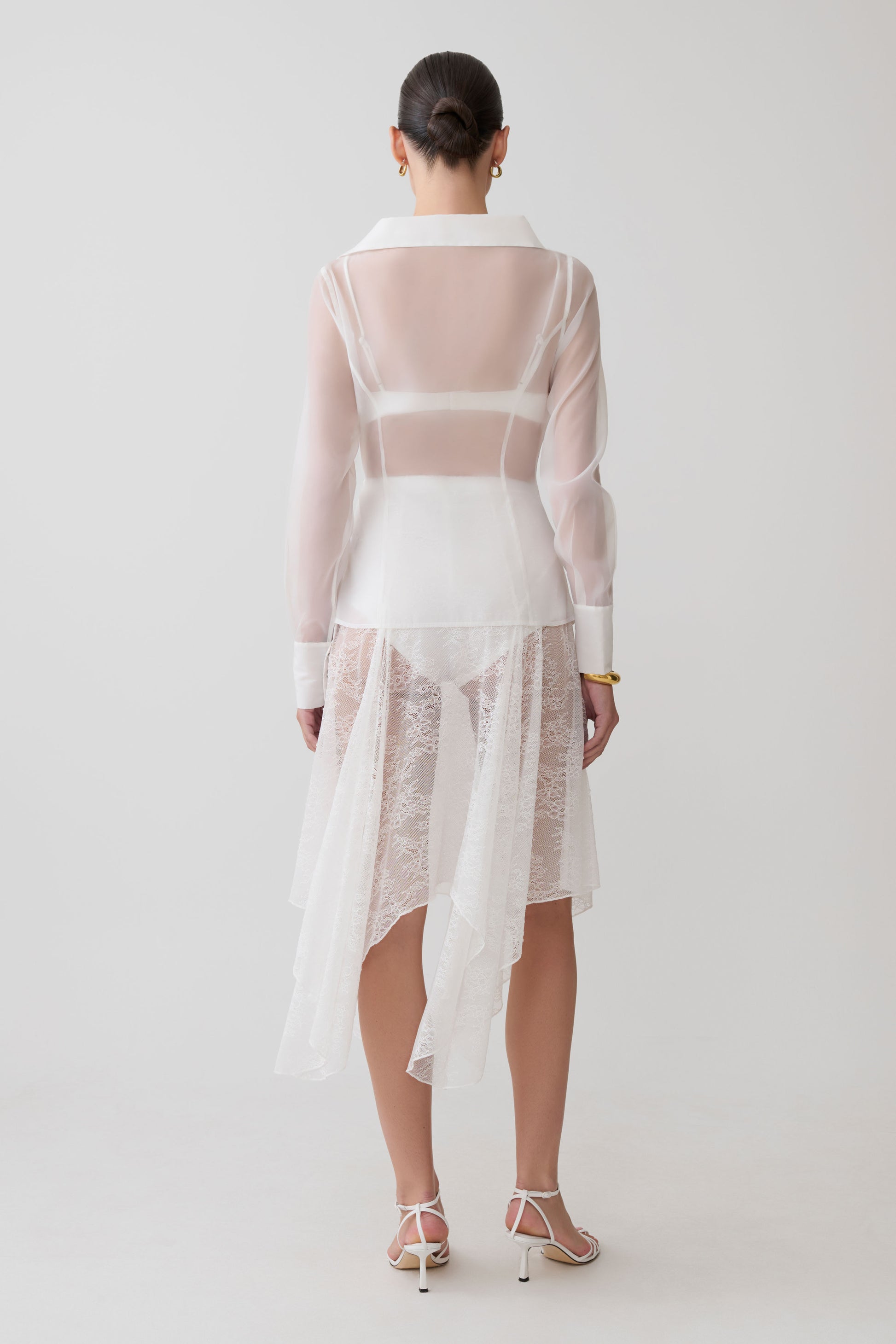 Haime Lace Hankie Midi Skirt - Ivory #5