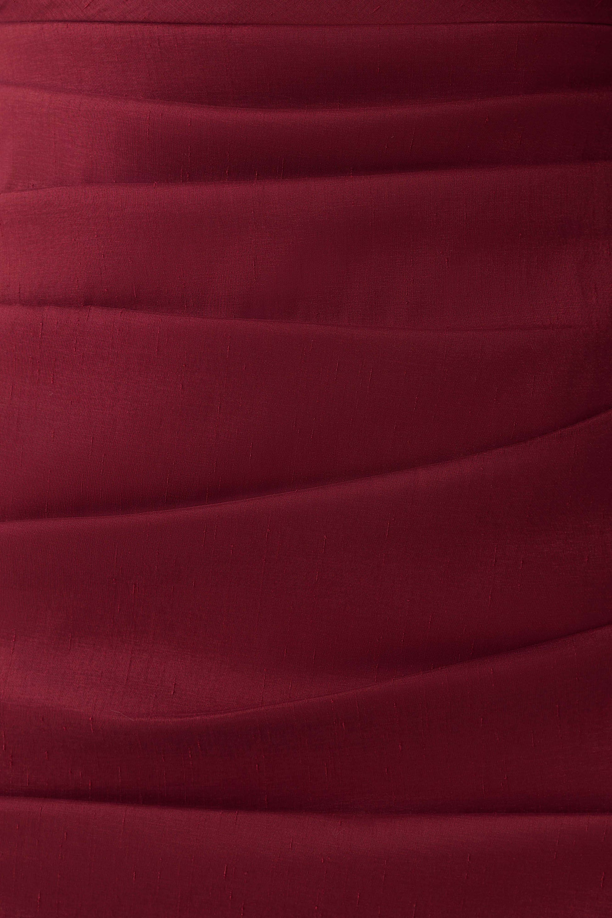 Thelma Bardot Maxi Dress - Wine #8