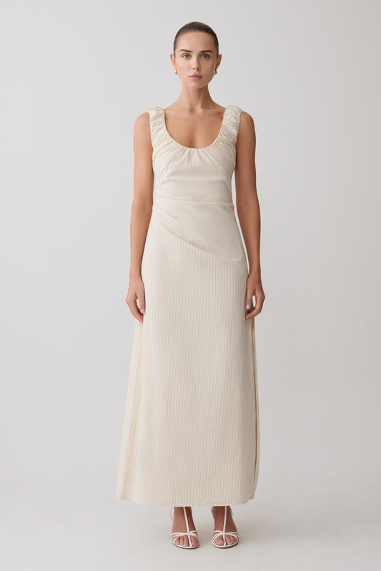 Anisa Scoop Neck Maxi Dress - Stripe