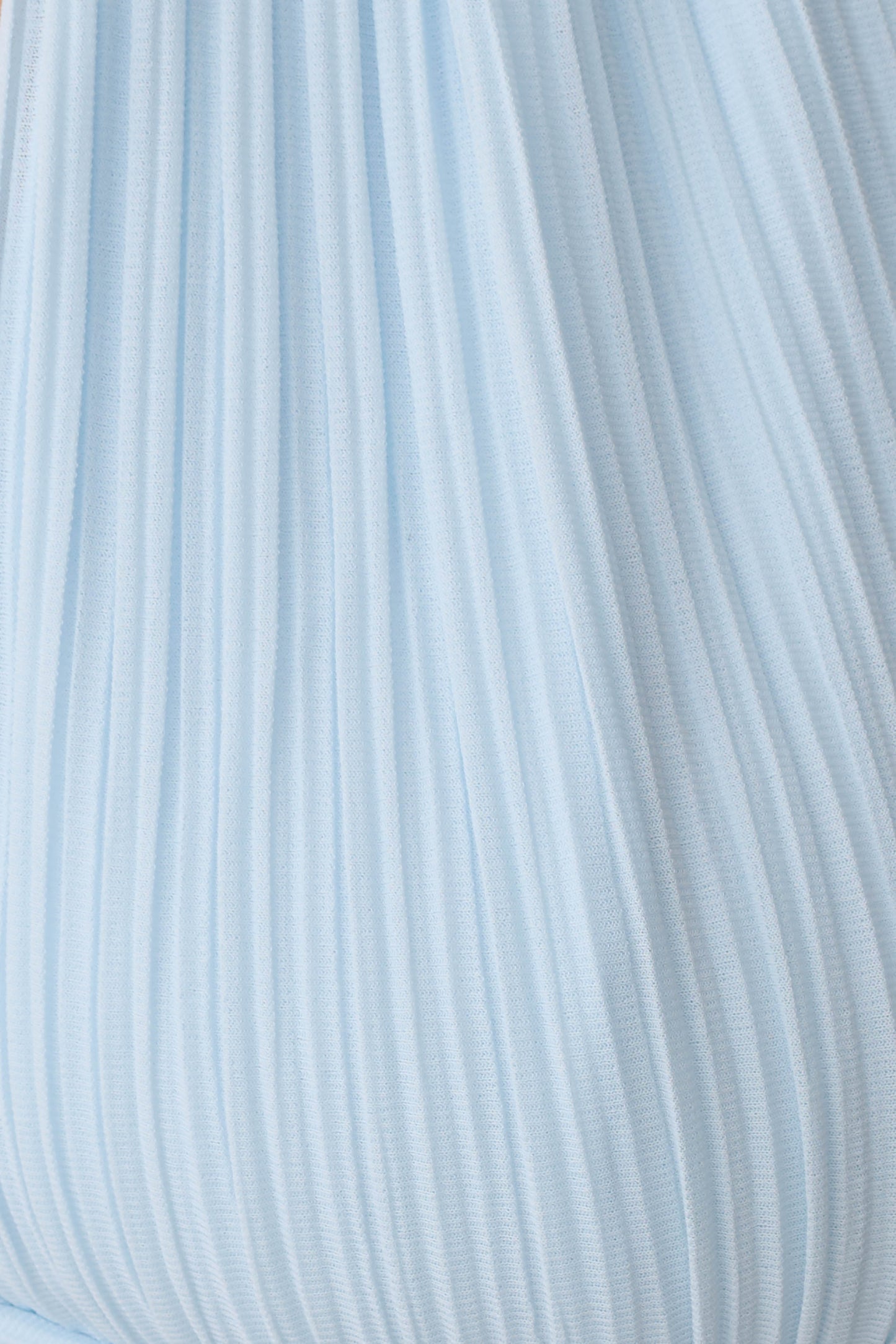 Amaris Sleeveless Plisse Halter Top - Pale Blue