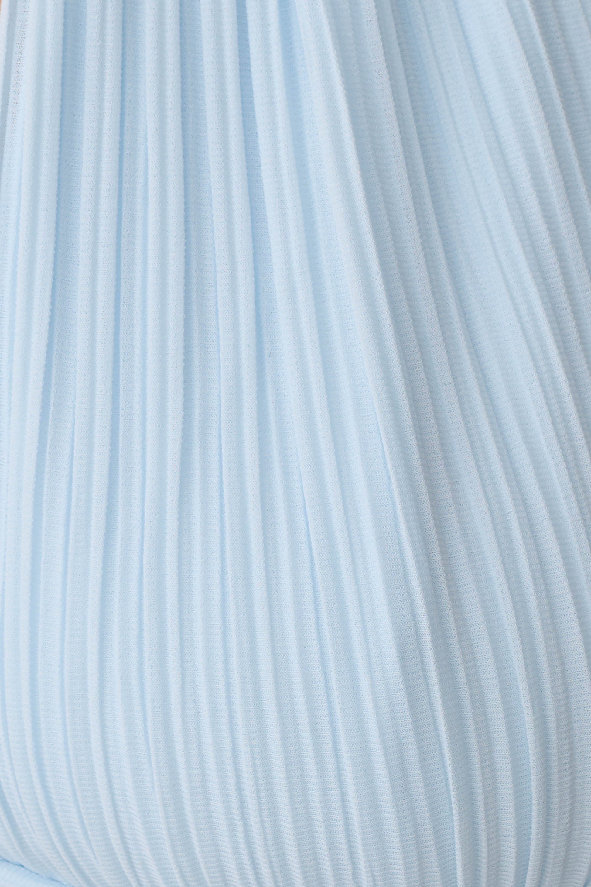 Amaris Sleeveless Plisse Halter Top - Pale Blue #8