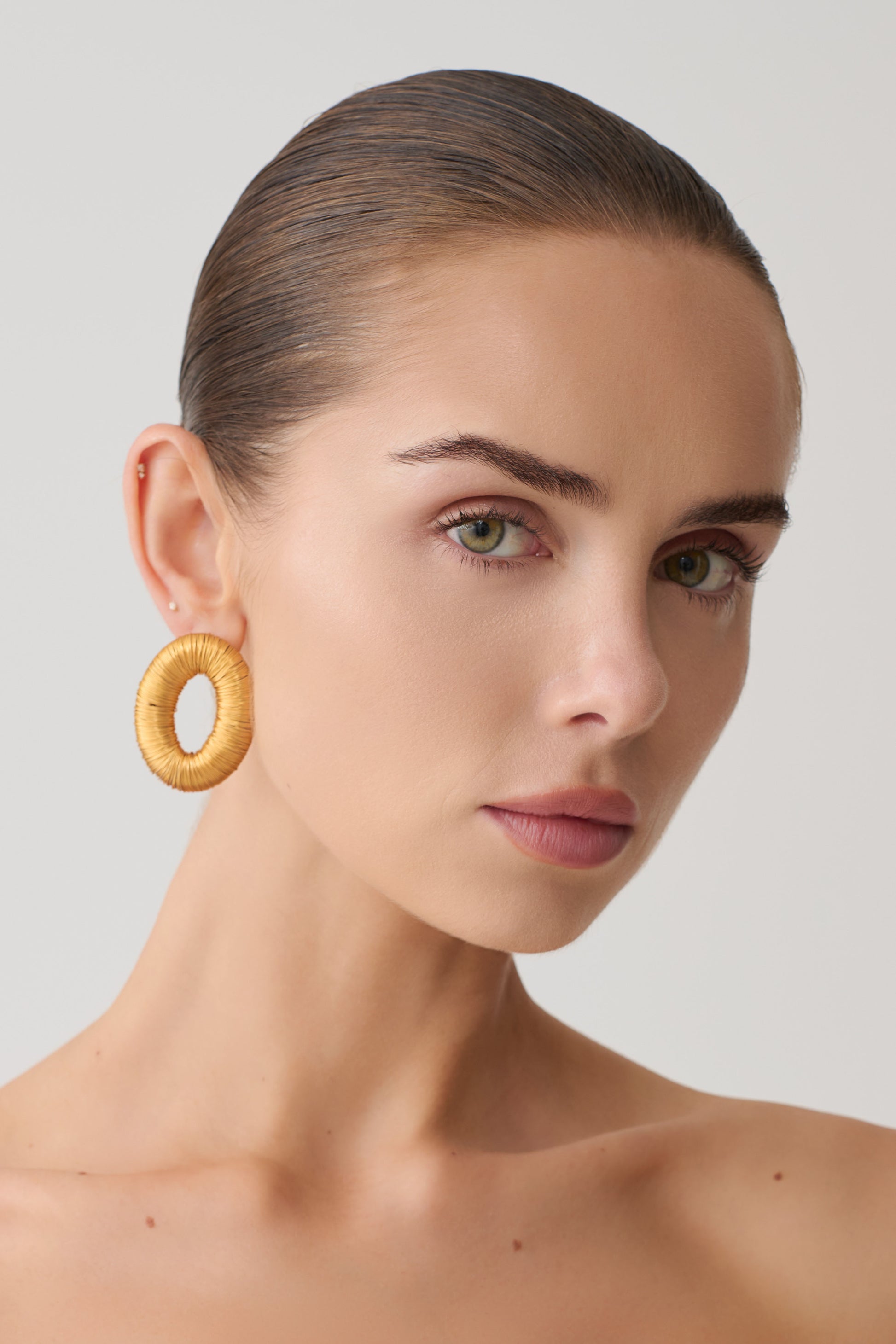 Yara Metal Wounded Stud Earring - Gold #4