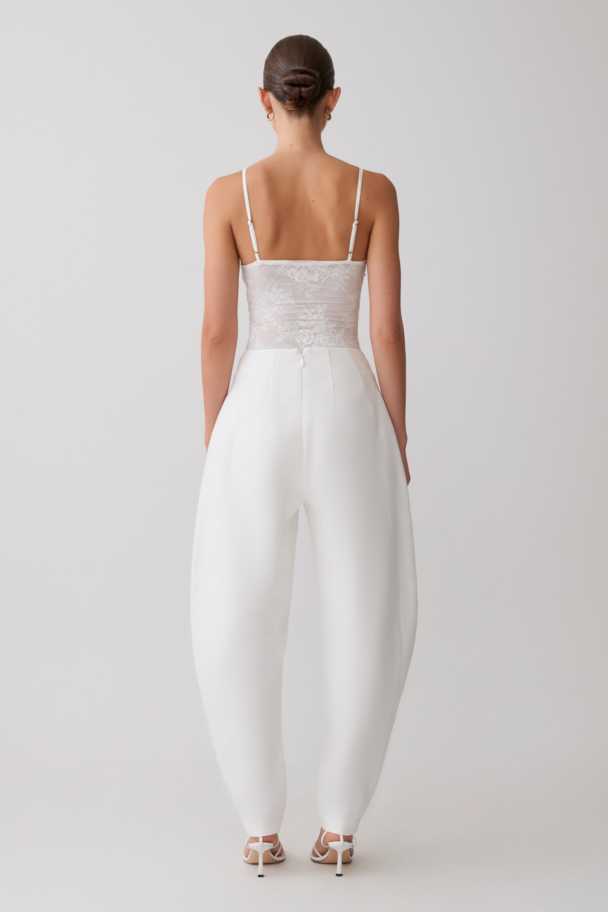 Oriana Linen Oversize Pants - White #8