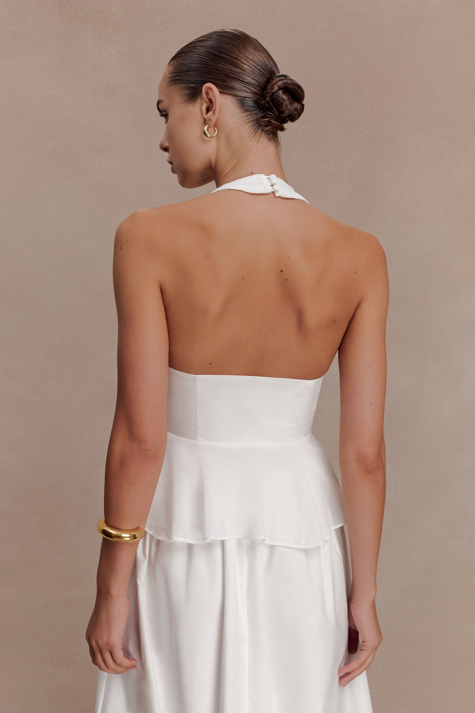 River Halter Neck Sleeveless Top - White #2