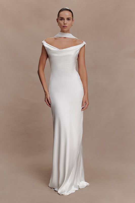 Marla Chiffon Scarf - Ivory